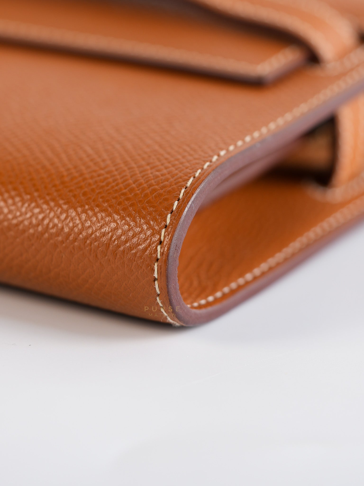 Kelly To Go in Gold Epsom Leather Gold Hardware Stamp U (2022) | Purse Maison Luxury Bags Shop
