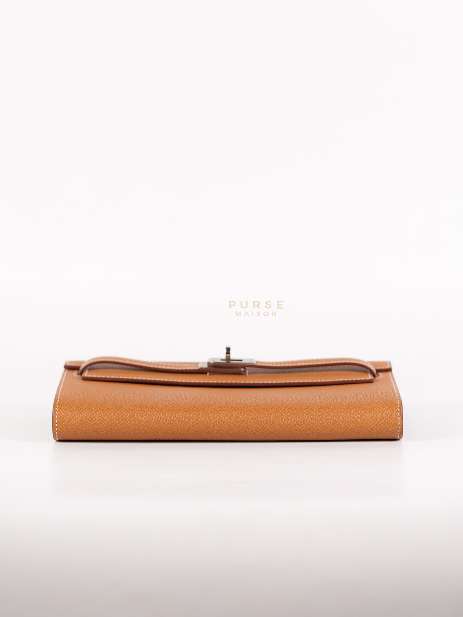 Kelly to Go in Gold Epsom Leather Palladium Hardware Stamp U(2022) | Purse Maison Luxury Bags Shop