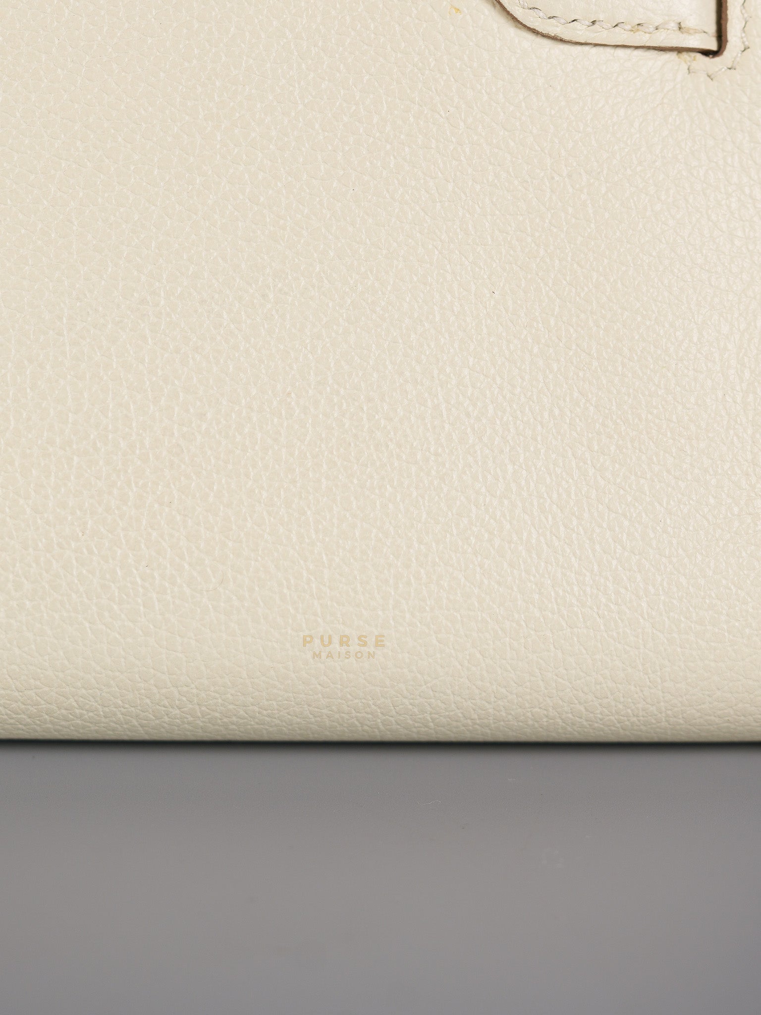 Kelly To Go in Mushroom Evercolor Leather with Gold Hardware Stamp B(2023) | Purse Maison Luxury Bags Shop