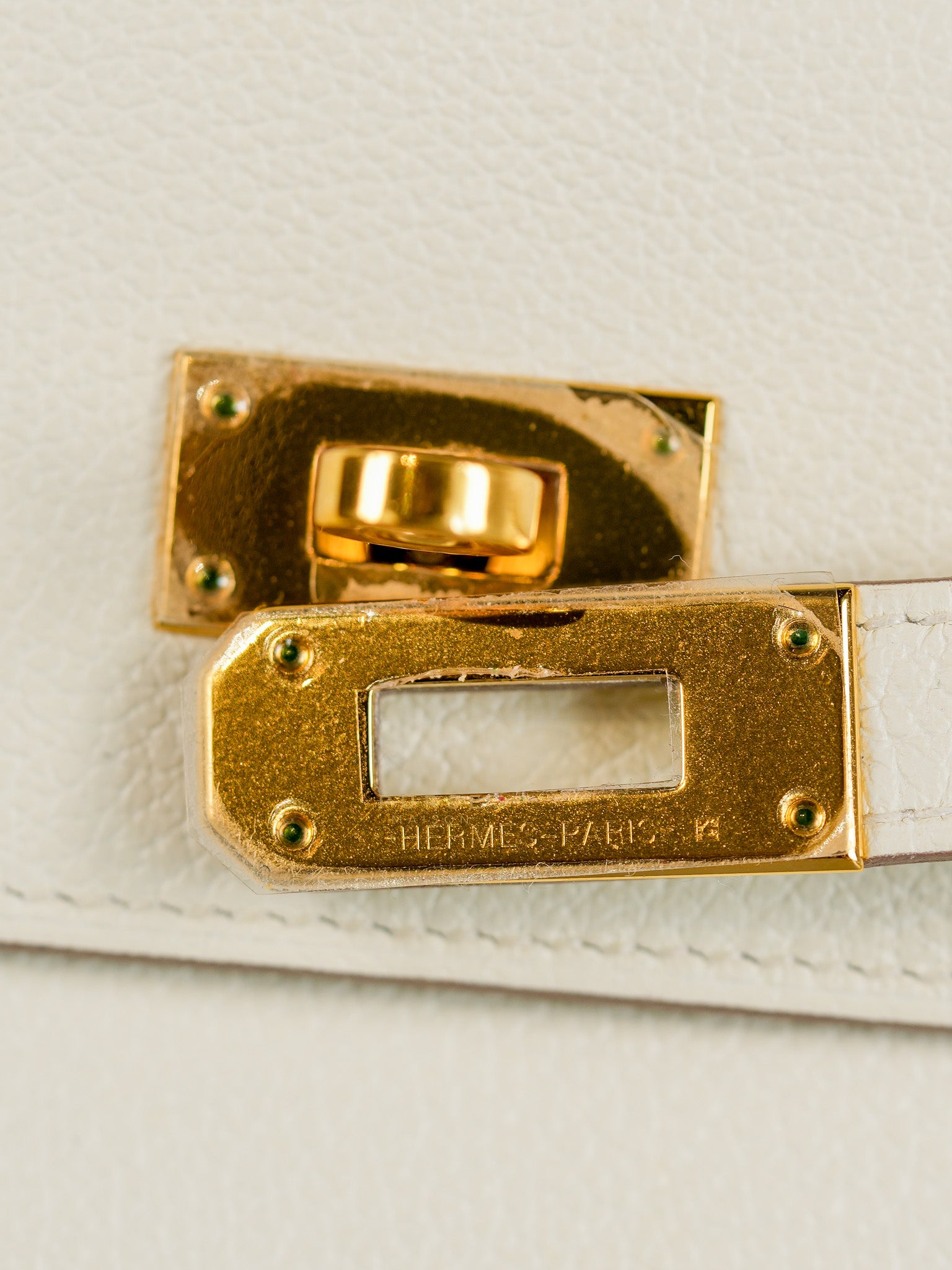 Kelly To Go in Mushroom Evercolor Leather with Gold Hardware Stamp B(2023) | Purse Maison Luxury Bags Shop