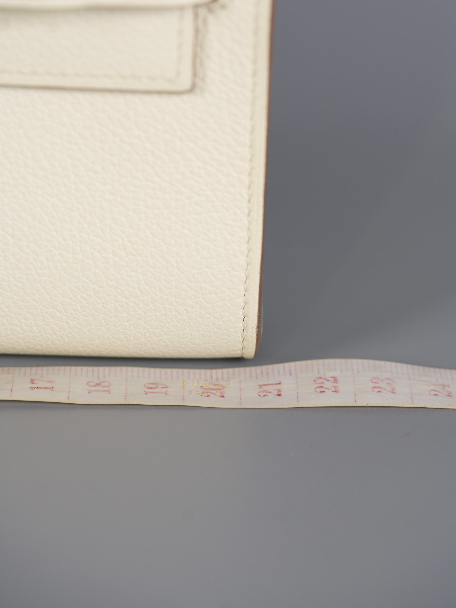 Kelly To Go in Mushroom Evercolor Leather with Gold Hardware Stamp B(2023) | Purse Maison Luxury Bags Shop