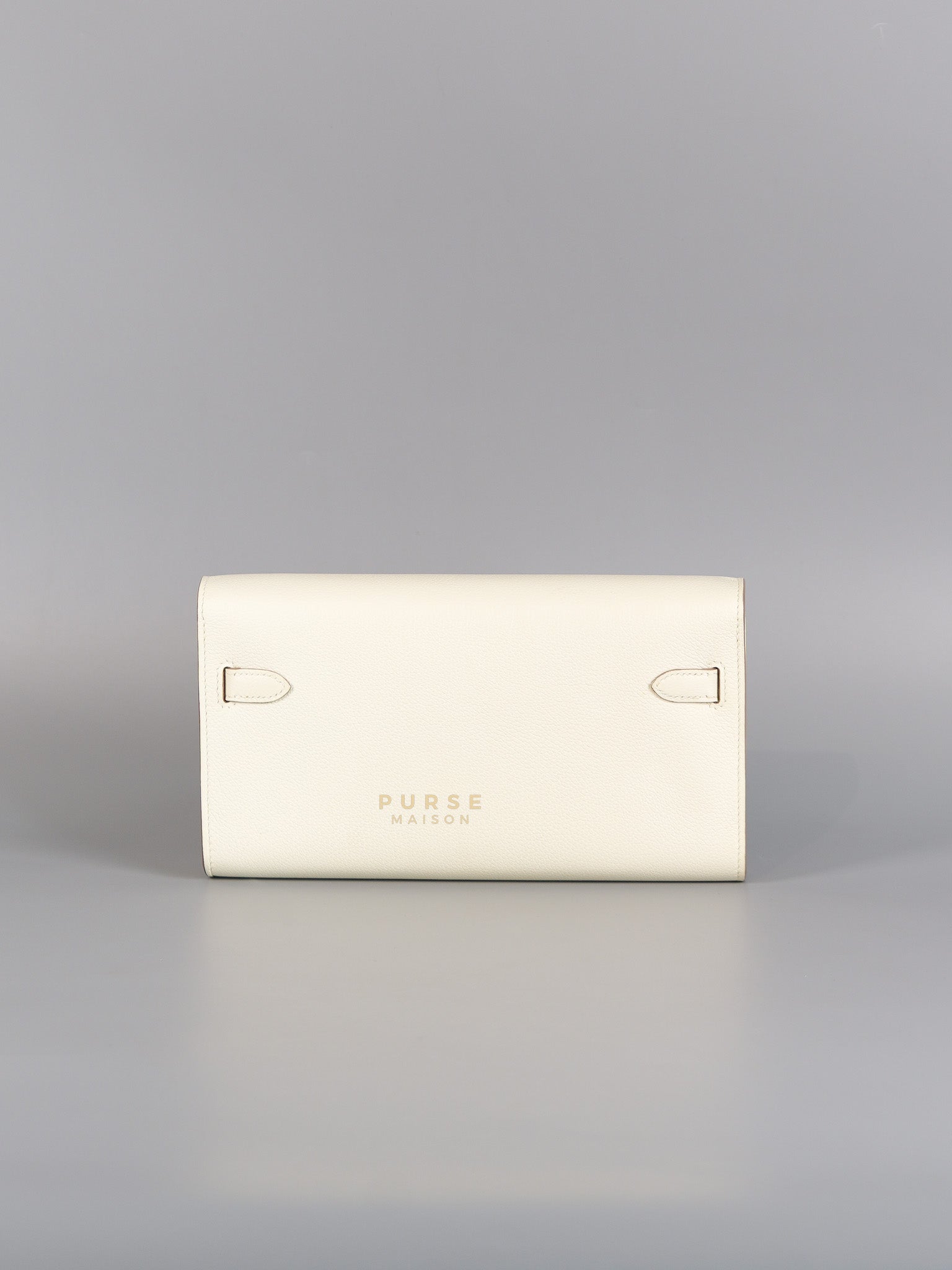 Kelly To Go in Mushroom Evercolor Leather with Gold Hardware Stamp B(2023) | Purse Maison Luxury Bags Shop