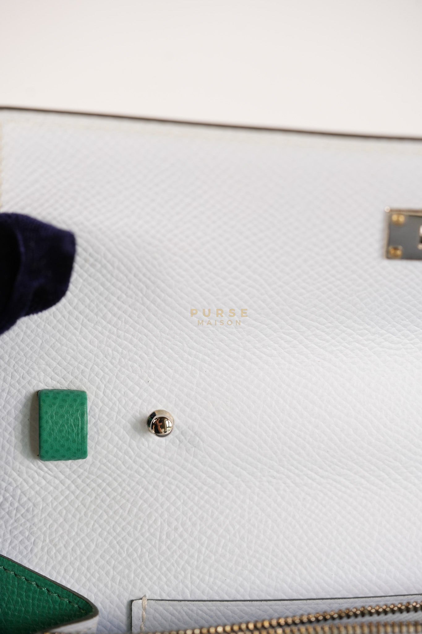 Kelly To Go in Vert(Green) Epsom Leather & Palladium Hardware Stamp Y(2020) | Purse Maison Luxury Bags Shop