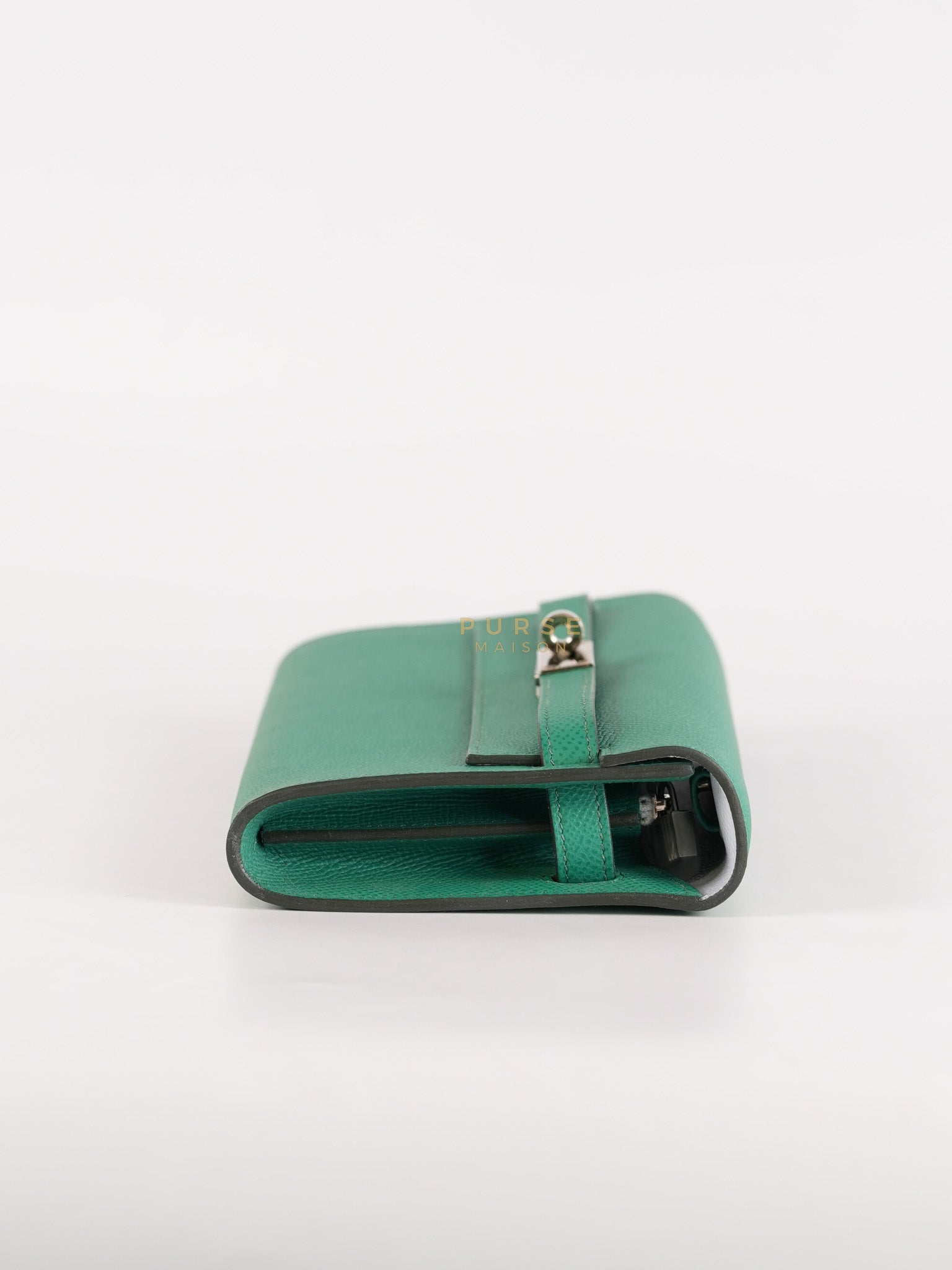 Kelly To Go in Vert(Green) Epsom Leather & Palladium Hardware Stamp Y(2020) | Purse Maison Luxury Bags Shop