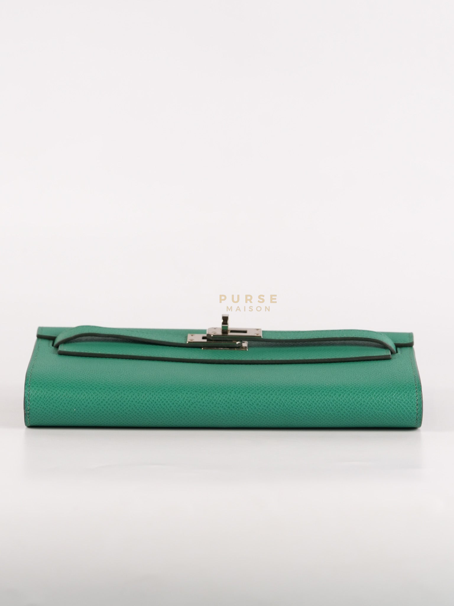 Kelly To Go in Vert(Green) Epsom Leather & Palladium Hardware Stamp Y(2020) | Purse Maison Luxury Bags Shop