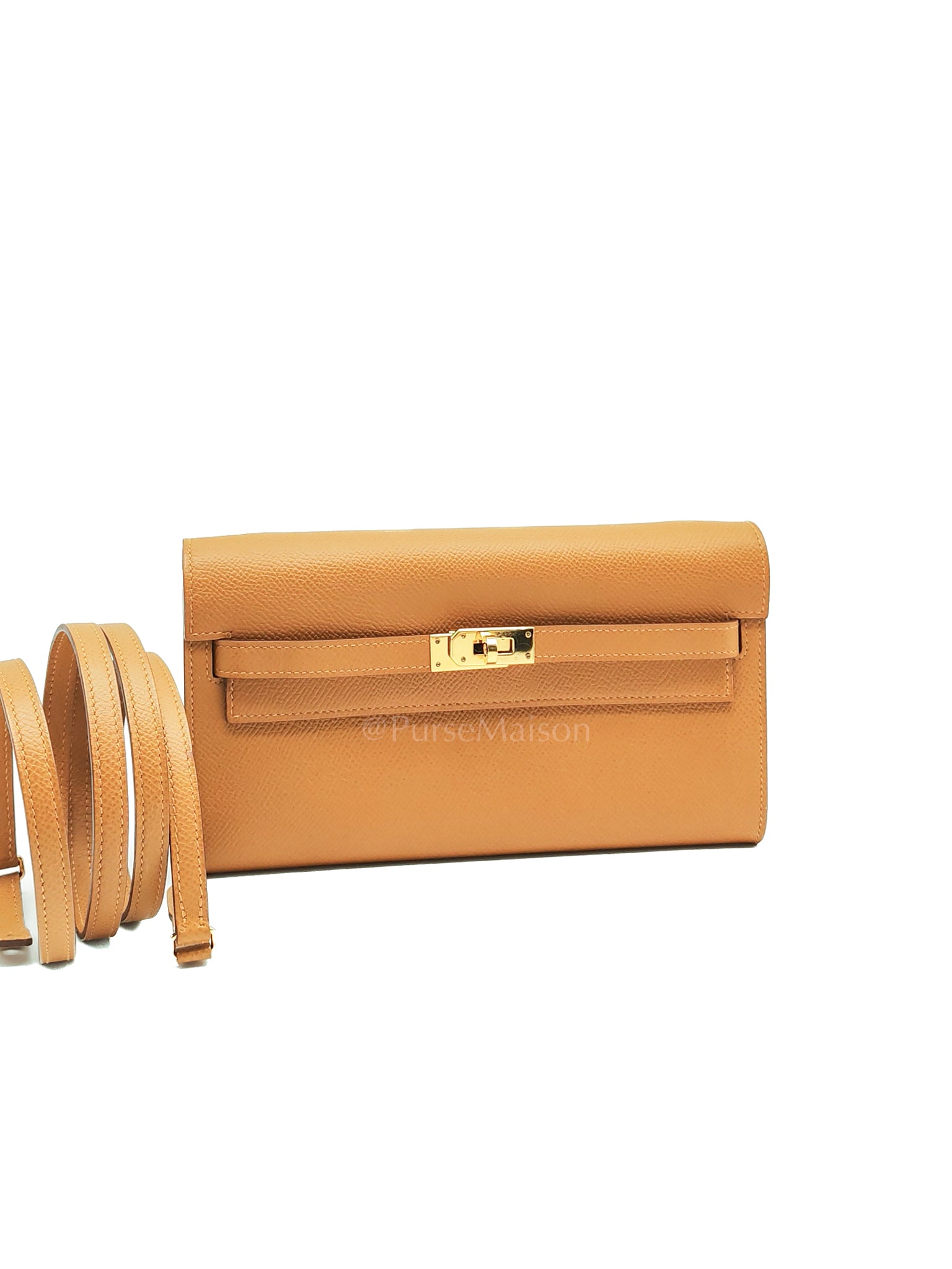 Kelly To Go Sesame in Epsom Leather and Gold Hardware Stamp Y (2020) | Purse Maison Luxury Bags Shop