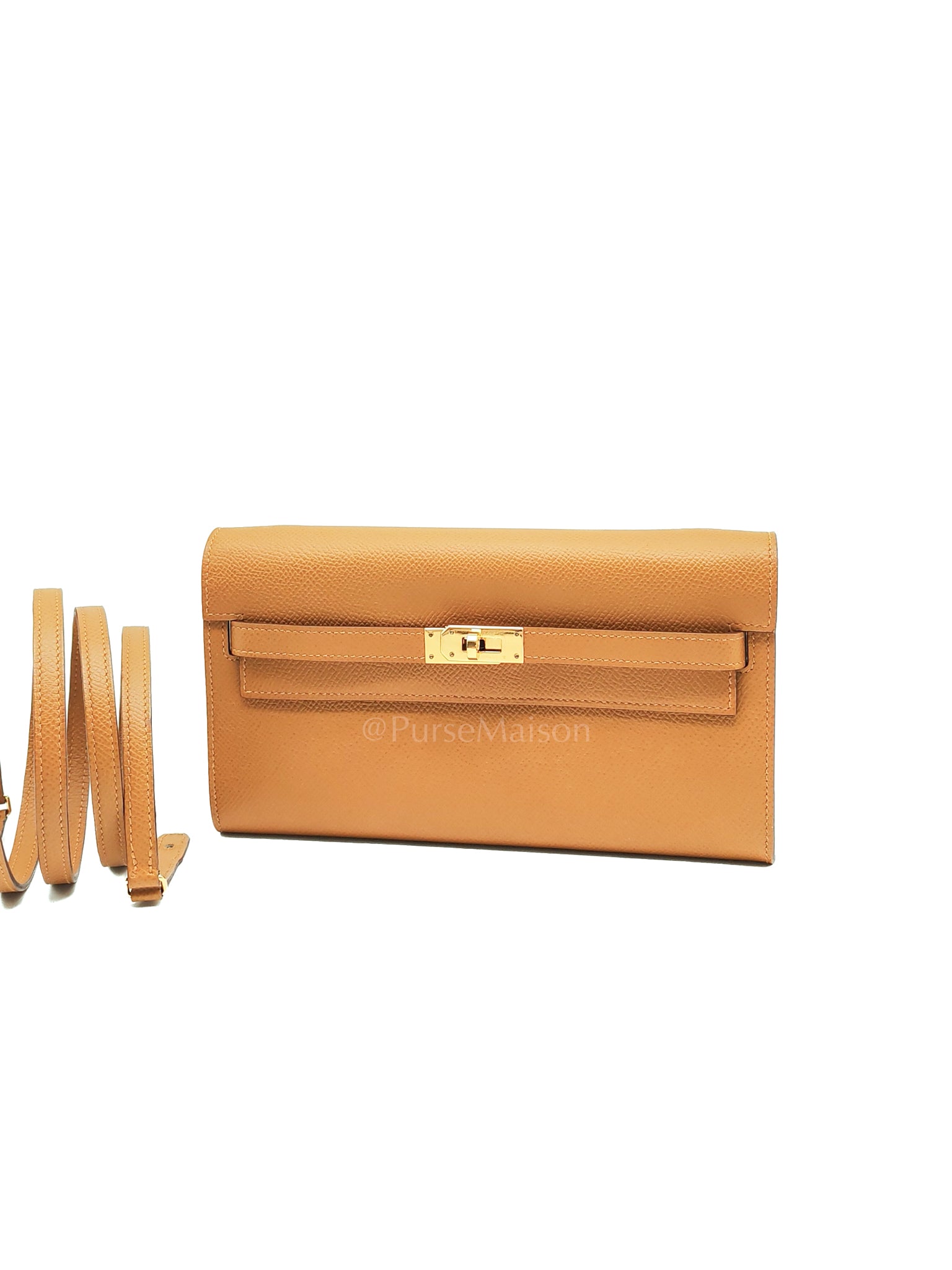 Kelly To Go Sesame in Epsom Leather and Gold Hardware Stamp Y (2020) | Purse Maison Luxury Bags Shop