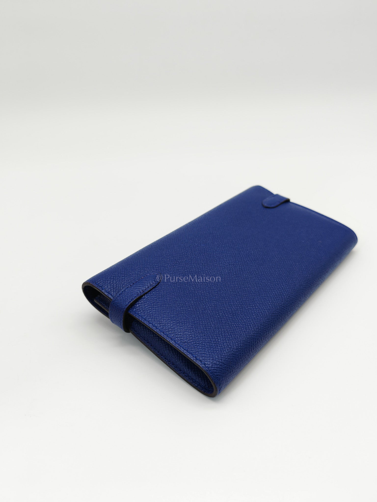 Kelly Wallet in Epsom Leather and Palladium Hardware Stamp Square R (2014) | Purse Maison Luxury Bags Shop