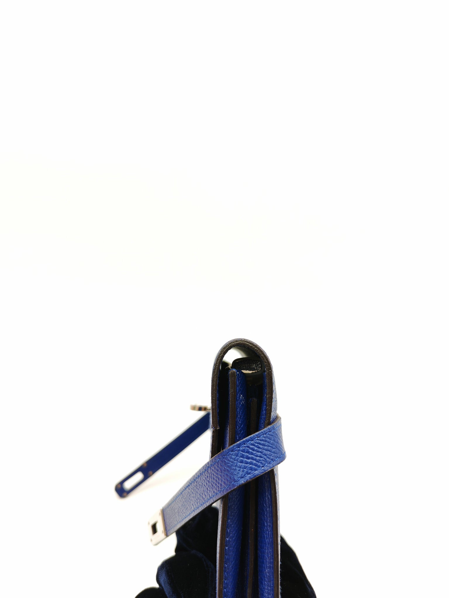 Kelly Wallet in Epsom Leather and Palladium Hardware Stamp Square R (2014) | Purse Maison Luxury Bags Shop