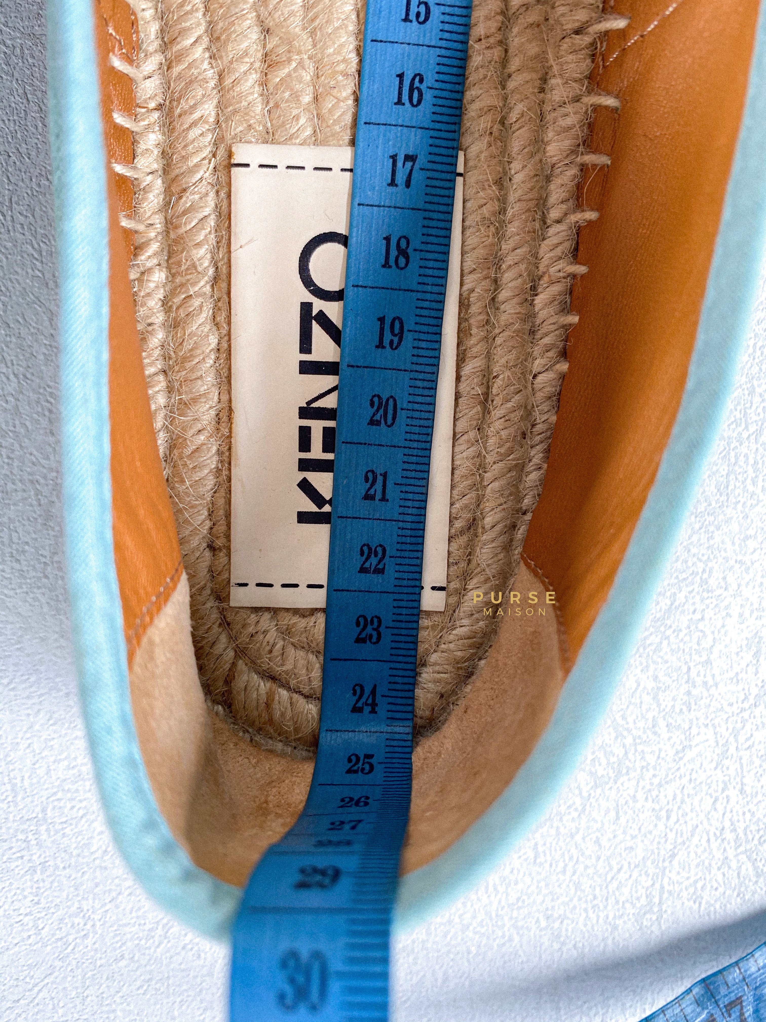 Kenzo Light Blue Elastic Tiger Espadrilles Size 38 (24.5cm) | Purse Maison Luxury Bags Shop