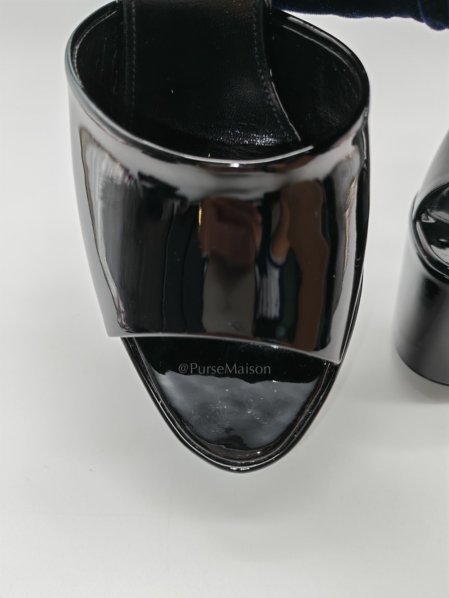 Kika Platform Sandals in Black Patent Leather Size 37EU (24cm) | Purse Maison Luxury Bags Shop