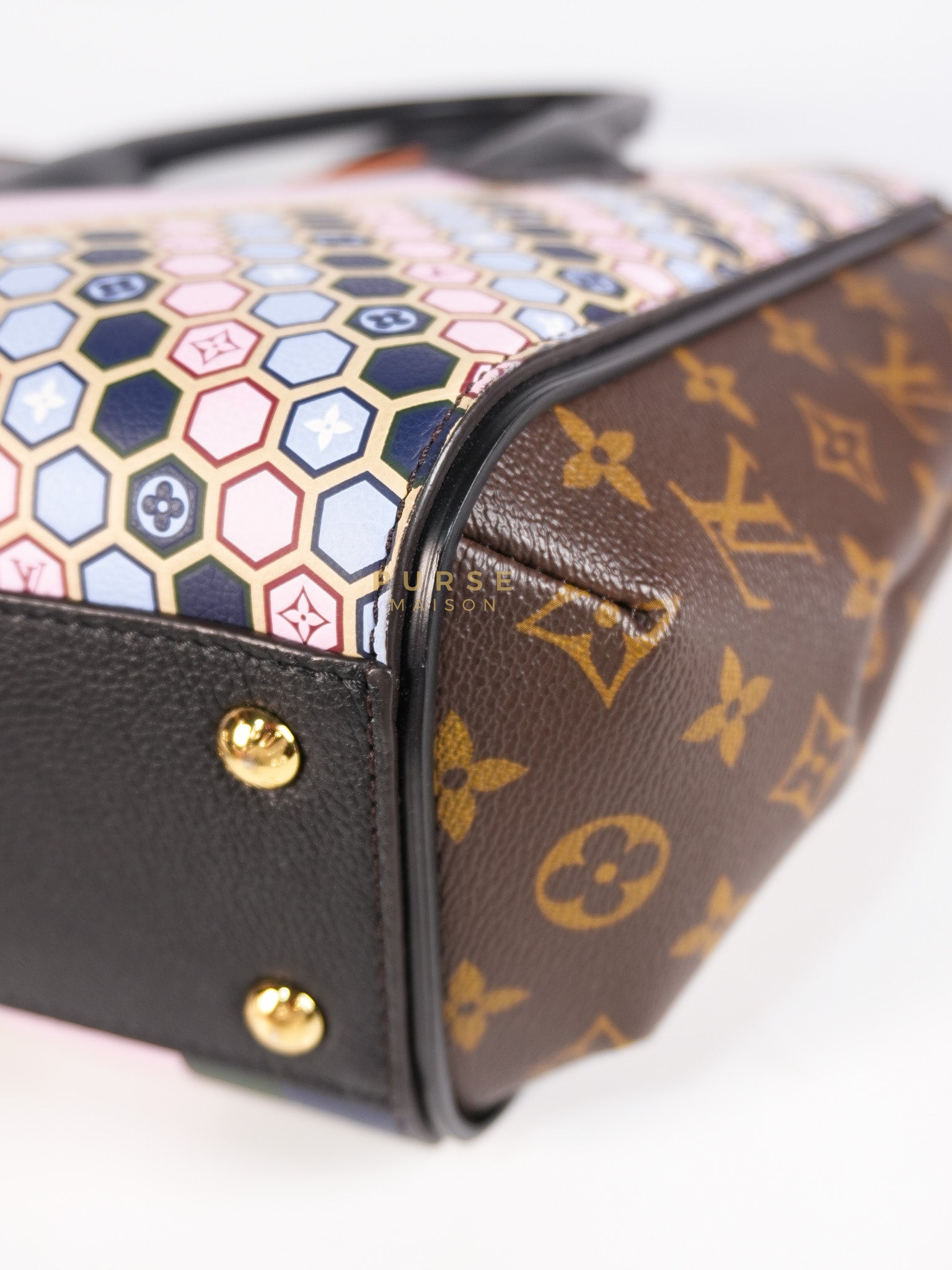 Kimono Hand Bag Limited Edition Monogram Canvas & Gold Hardware (Date Code: DU3186) | Purse Maison Luxury Bags Shop