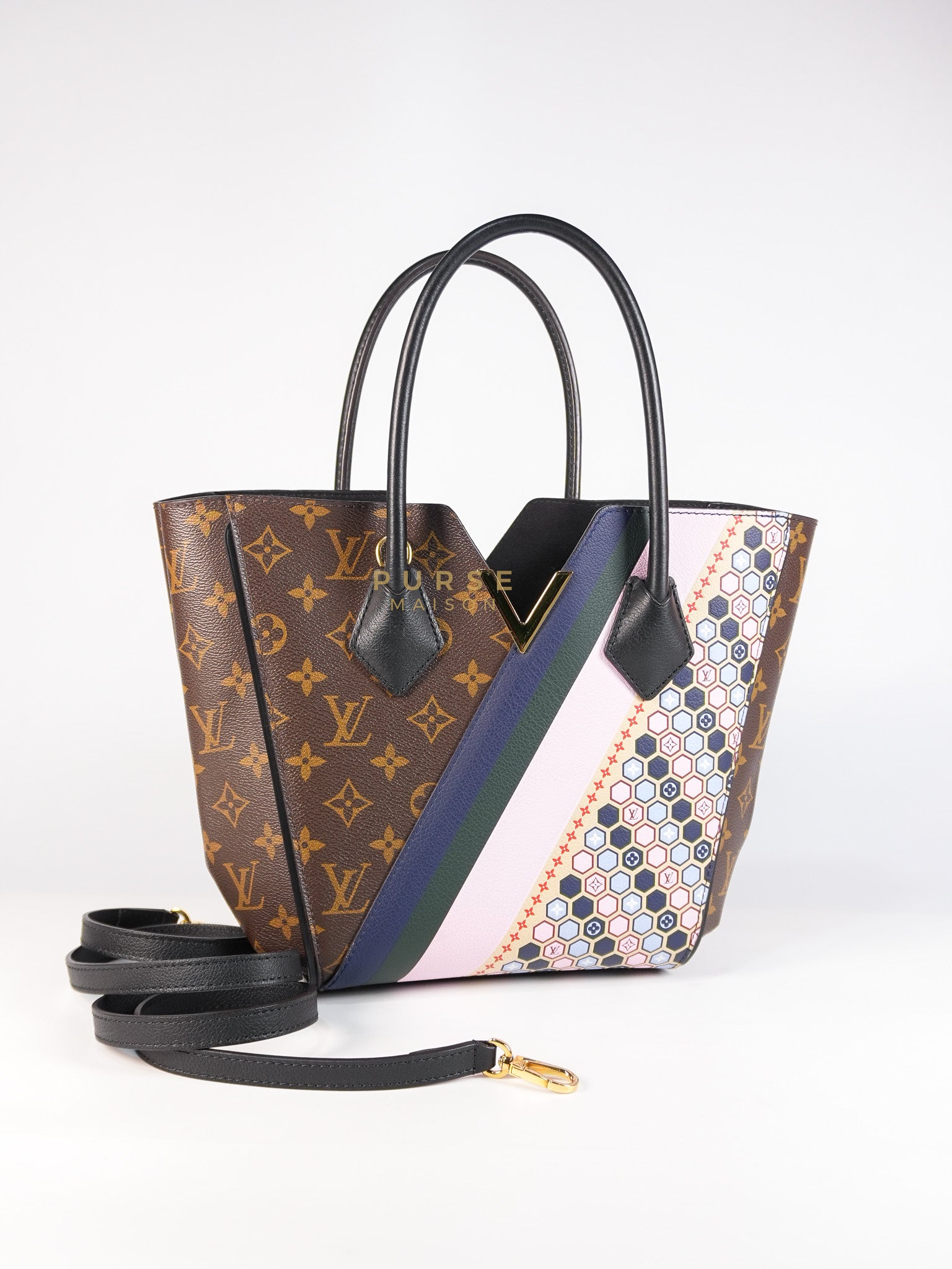 Kimono Hand Bag Limited Edition Monogram Canvas & Gold Hardware (Date Code: DU3186) | Purse Maison Luxury Bags Shop