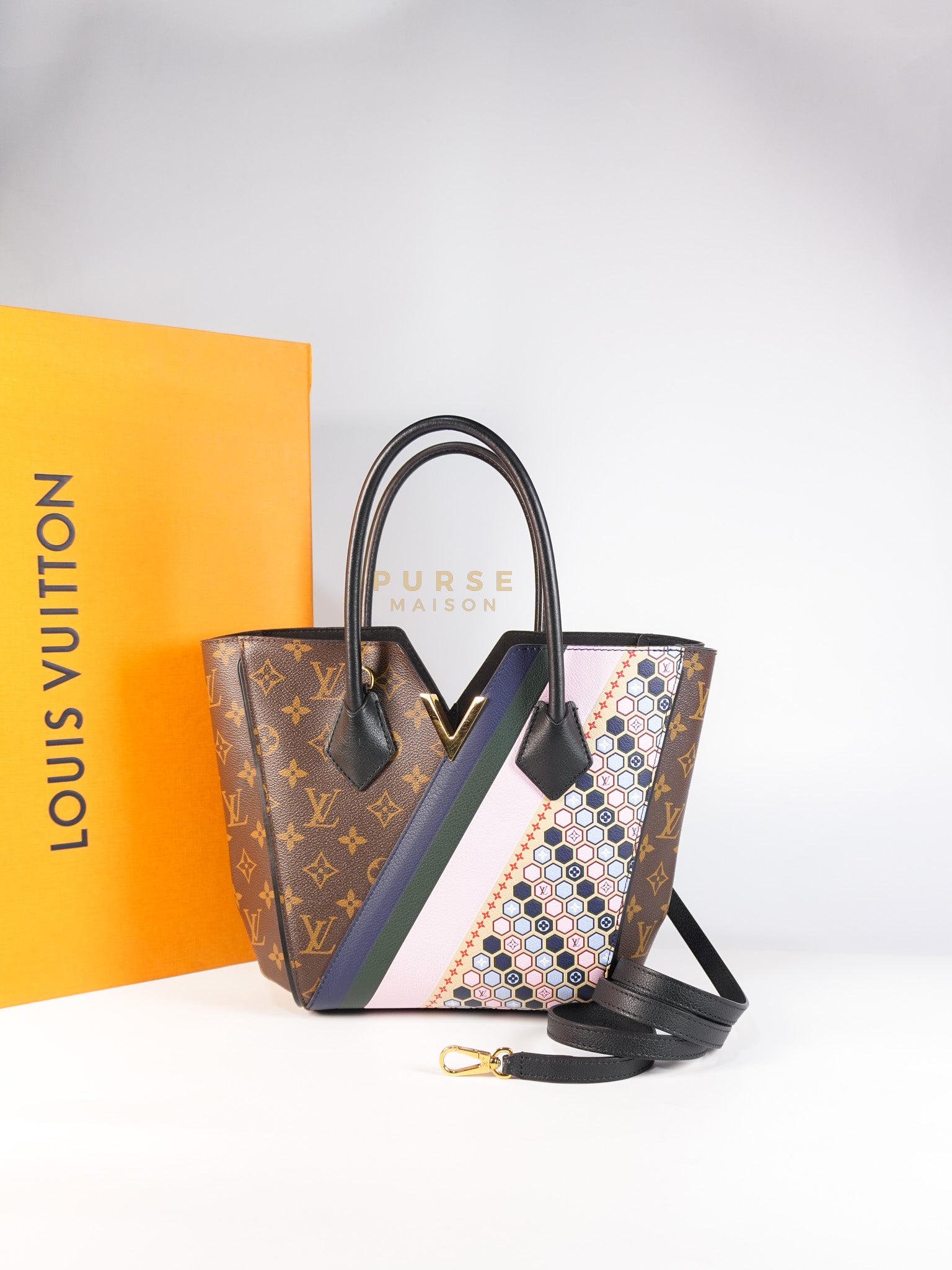 Kimono Hand Bag Limited Edition Monogram Canvas & Gold Hardware (Date Code: DU3186) | Purse Maison Luxury Bags Shop