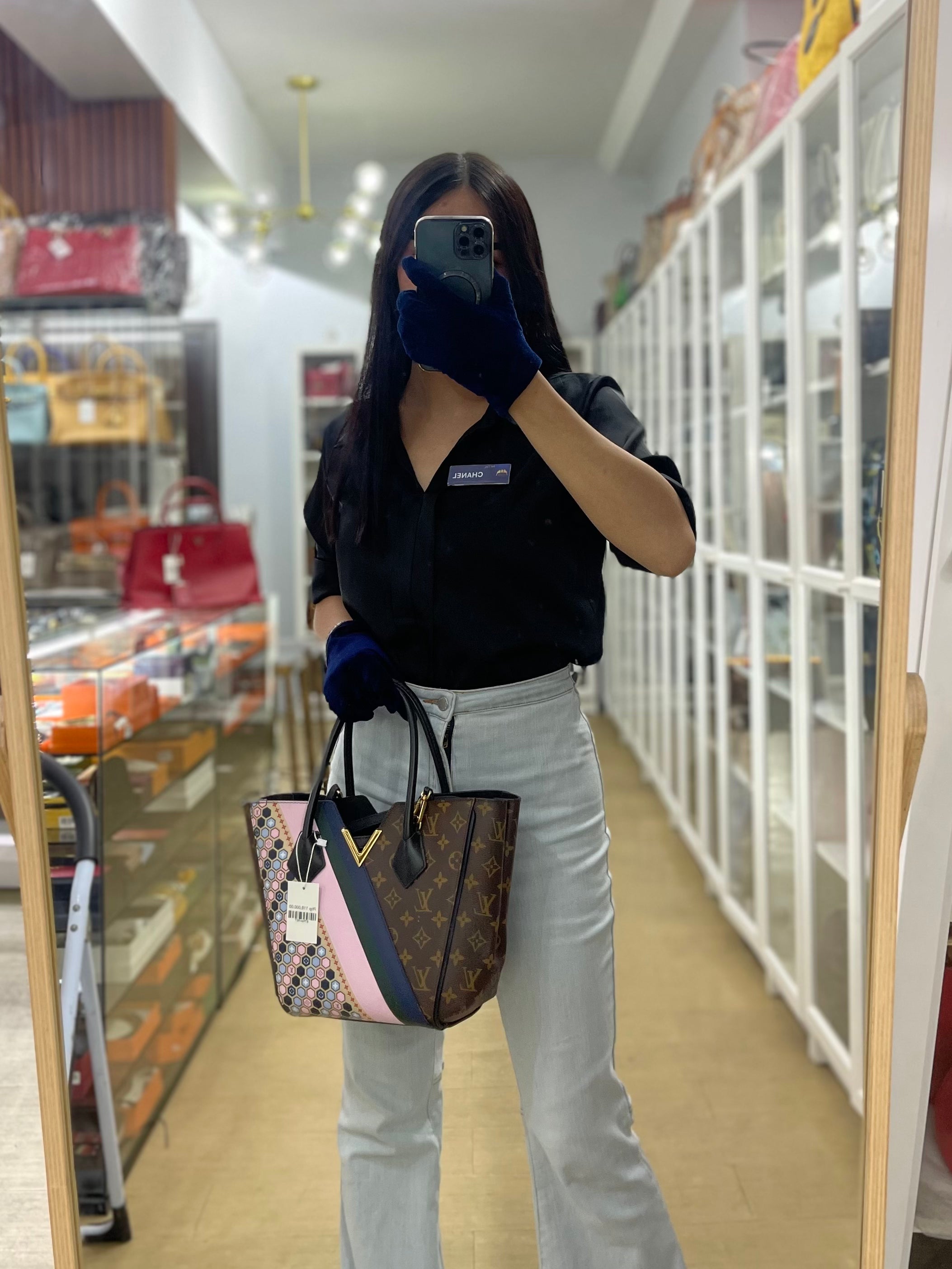 Kimono Hand Bag Limited Edition Monogram Canvas & Gold Hardware (Date Code: DU3186) | Purse Maison Luxury Bags Shop