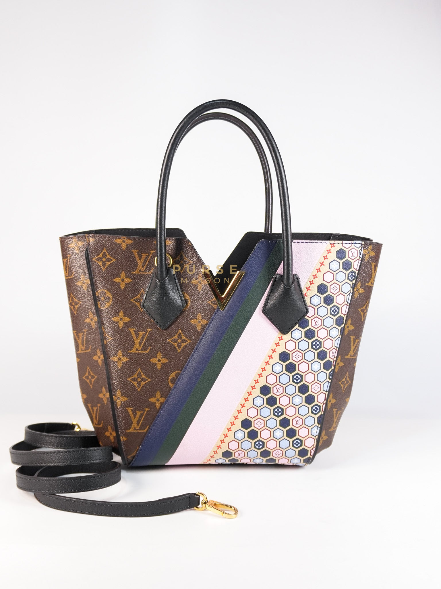 Kimono Hand Bag Limited Edition Monogram Canvas & Gold Hardware (Date Code: DU3186) | Purse Maison Luxury Bags Shop
