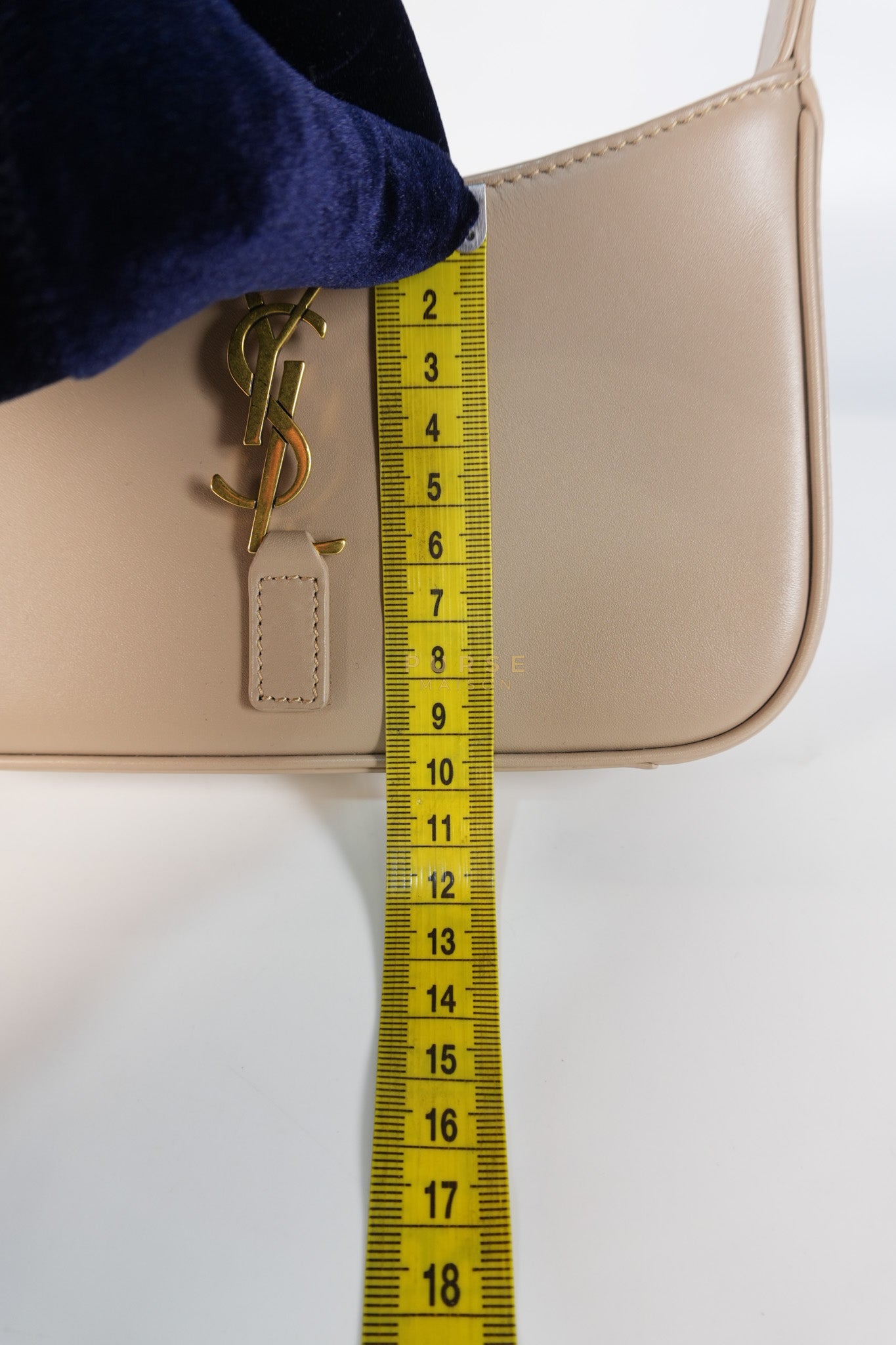 Le 5 A 7 Mini Hobo Shoulder Gold Hardware Bag in Dark Beige