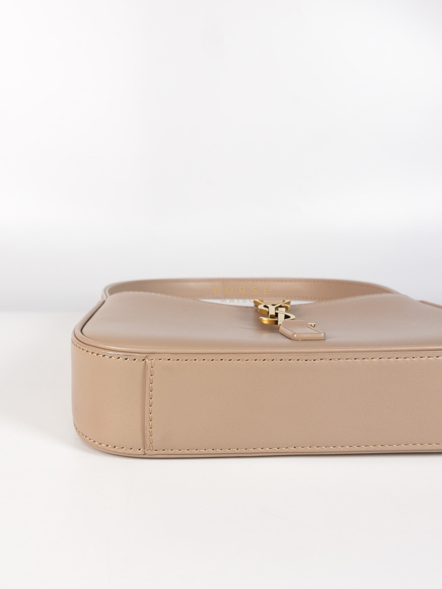 Le 5 A 7 Mini Hobo Shoulder Gold Hardware Bag in Dark Beige