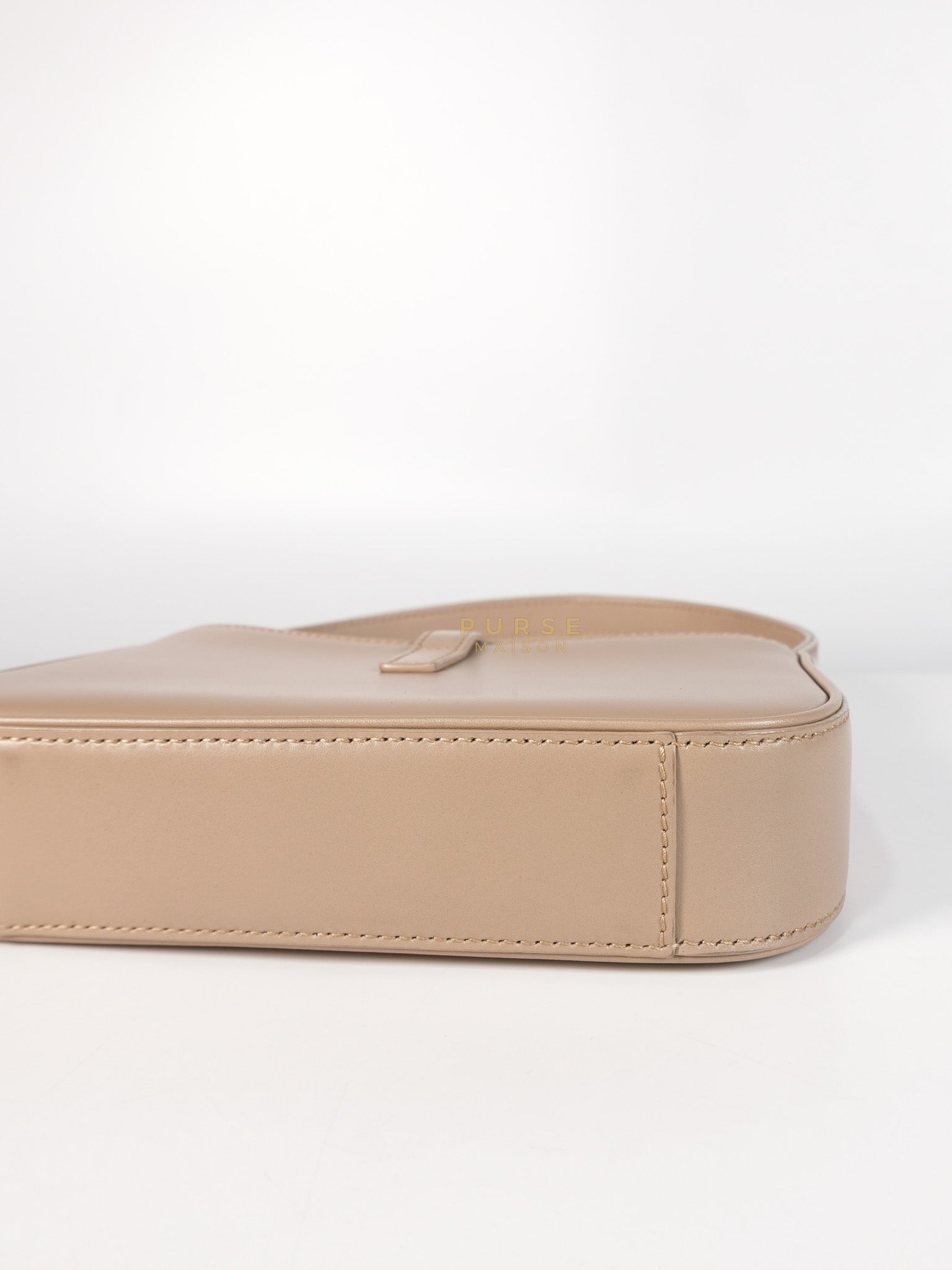 Le 5 A 7 Mini Hobo Shoulder Gold Hardware Bag in Dark Beige