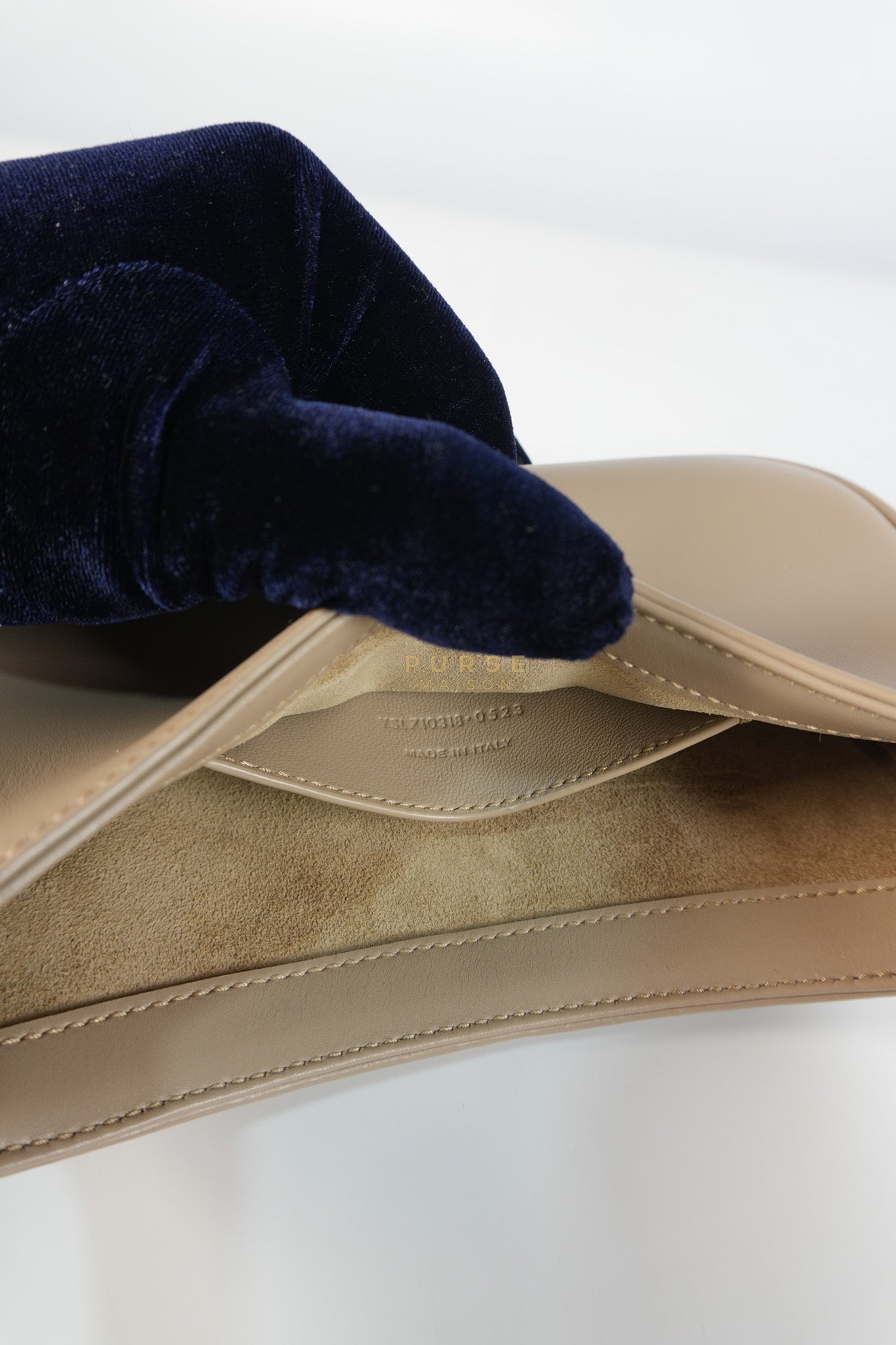 Le 5 A 7 Mini Hobo Shoulder Gold Hardware Bag in Dark Beige