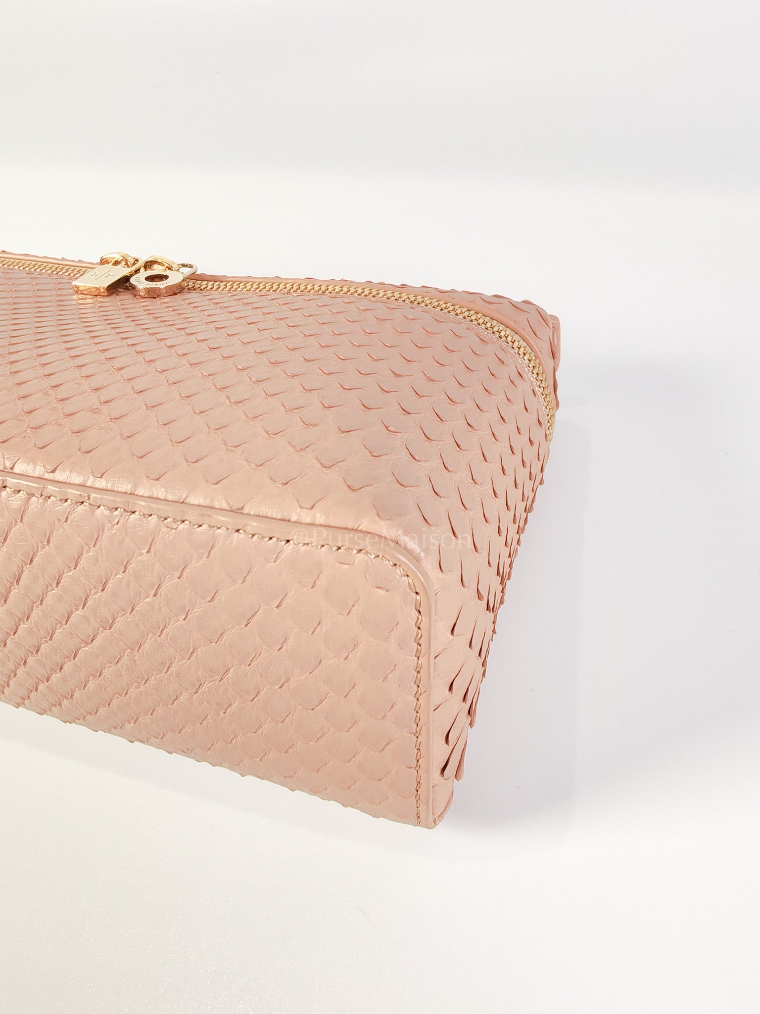 L19 Extra Pocket in Python Leather and Gold Hardware Two-Way Shoulder Bag | Purse Maison Luxury Bags Shop