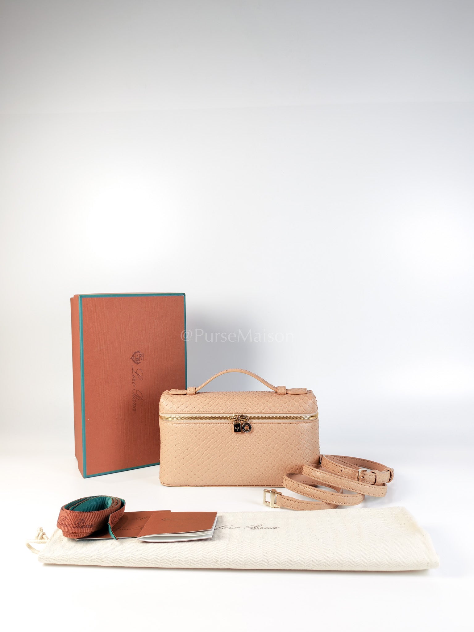 L19 Extra Pocket in Python Leather and Gold Hardware Two-Way Shoulder Bag | Purse Maison Luxury Bags Shop