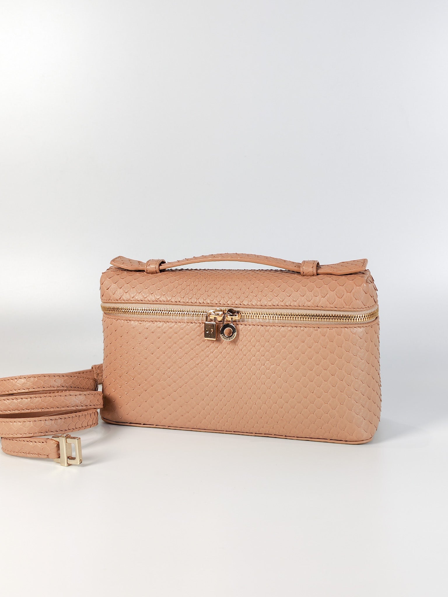 L19 Extra Pocket in Python Leather and Gold Hardware Two-Way Shoulder Bag | Purse Maison Luxury Bags Shop