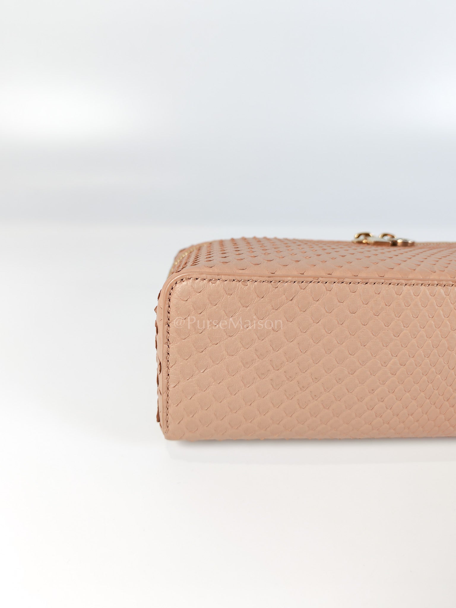 L19 Extra Pocket in Python Leather and Gold Hardware Two-Way Shoulder Bag | Purse Maison Luxury Bags Shop