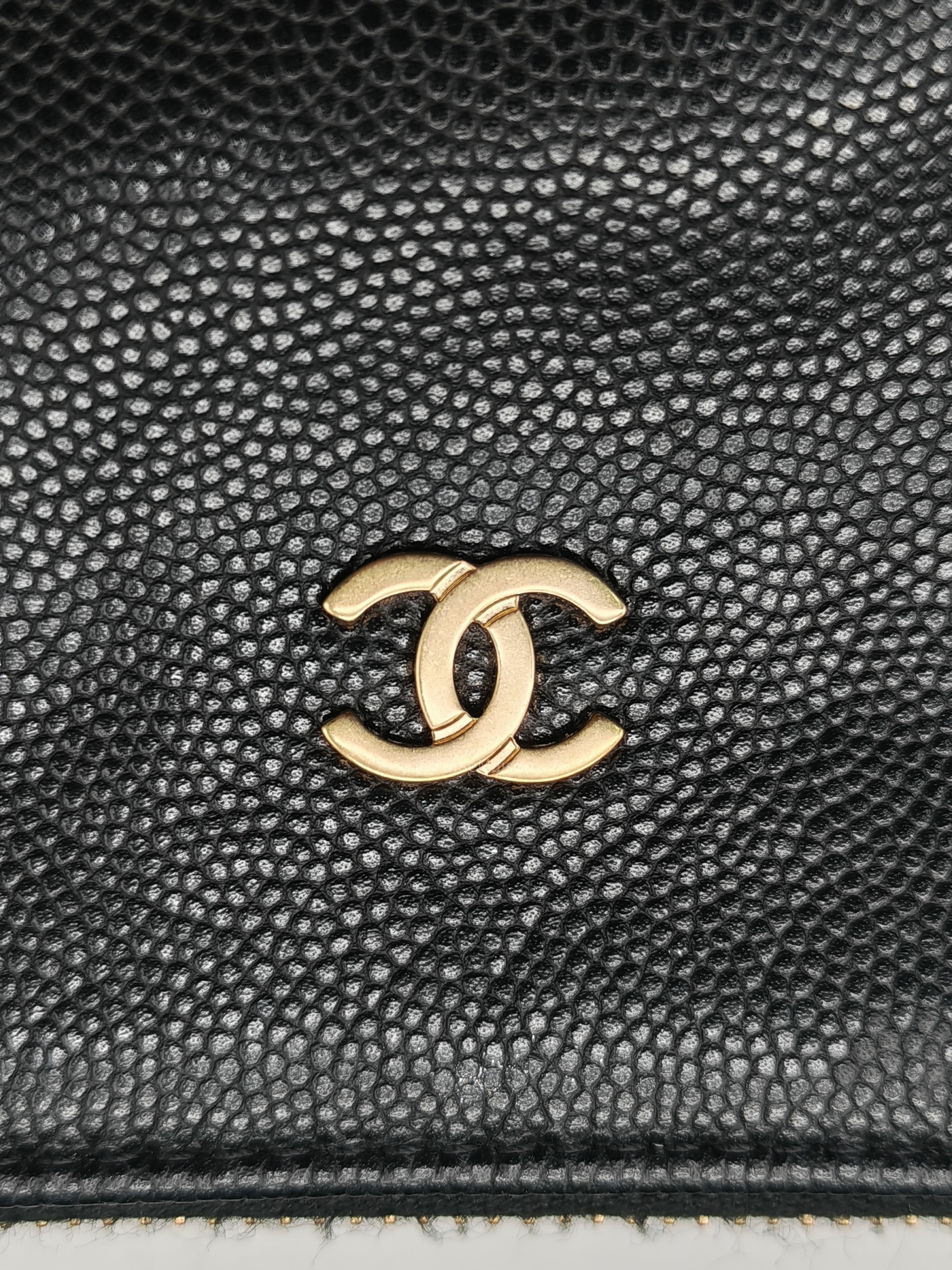 Chanel 25 Hobo Bag Medium in Black Caviar Leather Aged Gold Hardware (Microchip)