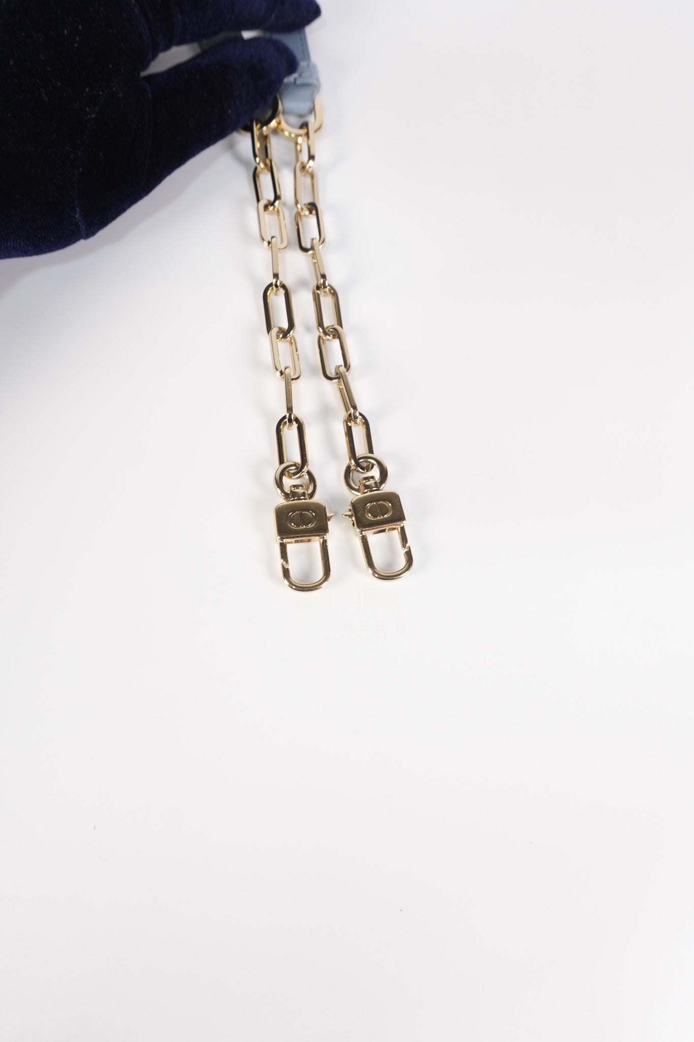 Lady D-Joy Medium Blue Cannage Lambskin Leather in Light Gold Hardware | Purse Maison Luxury Bags Shop