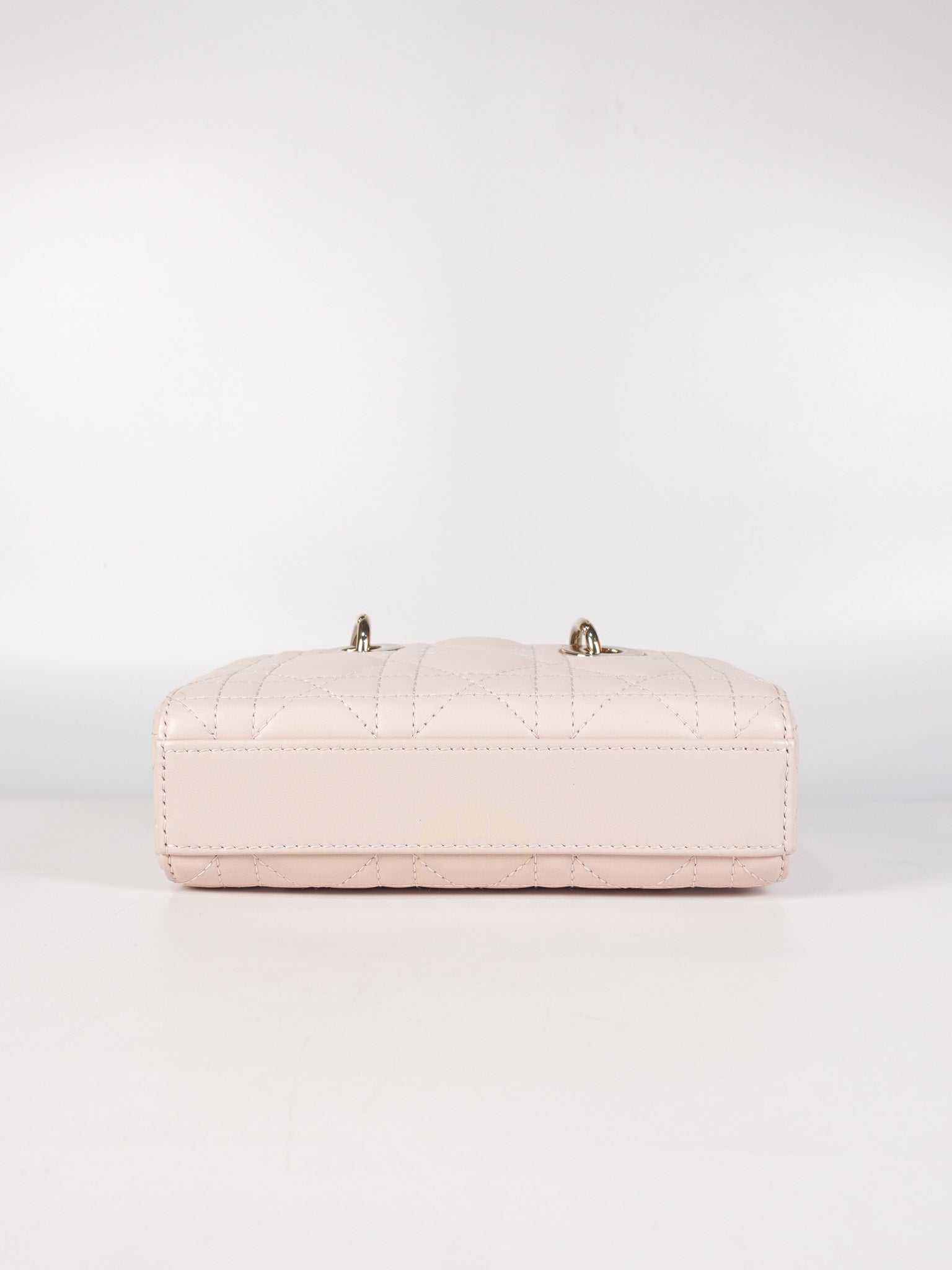 Lady D-joy Micro in Rose Poudre Cannage Lambskin Leather Light Gold hardware | Purse Maison Luxury Bags Shop
