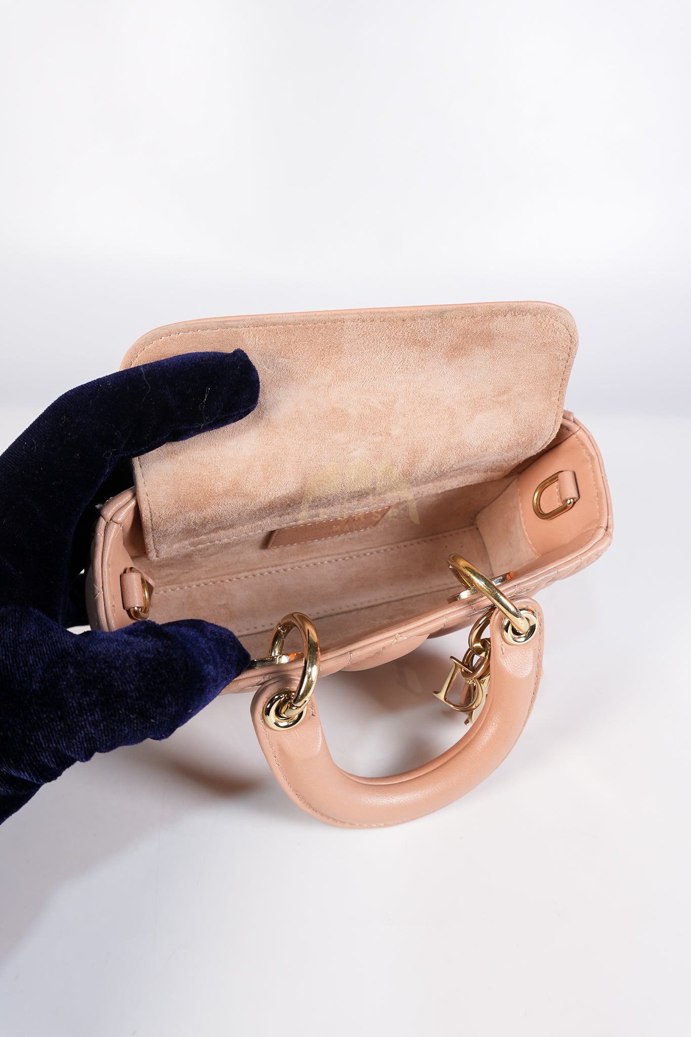 Lady D-Joy Micro Rose De Vents Light Gold Hardware | Purse Maison Luxury Bags Shop