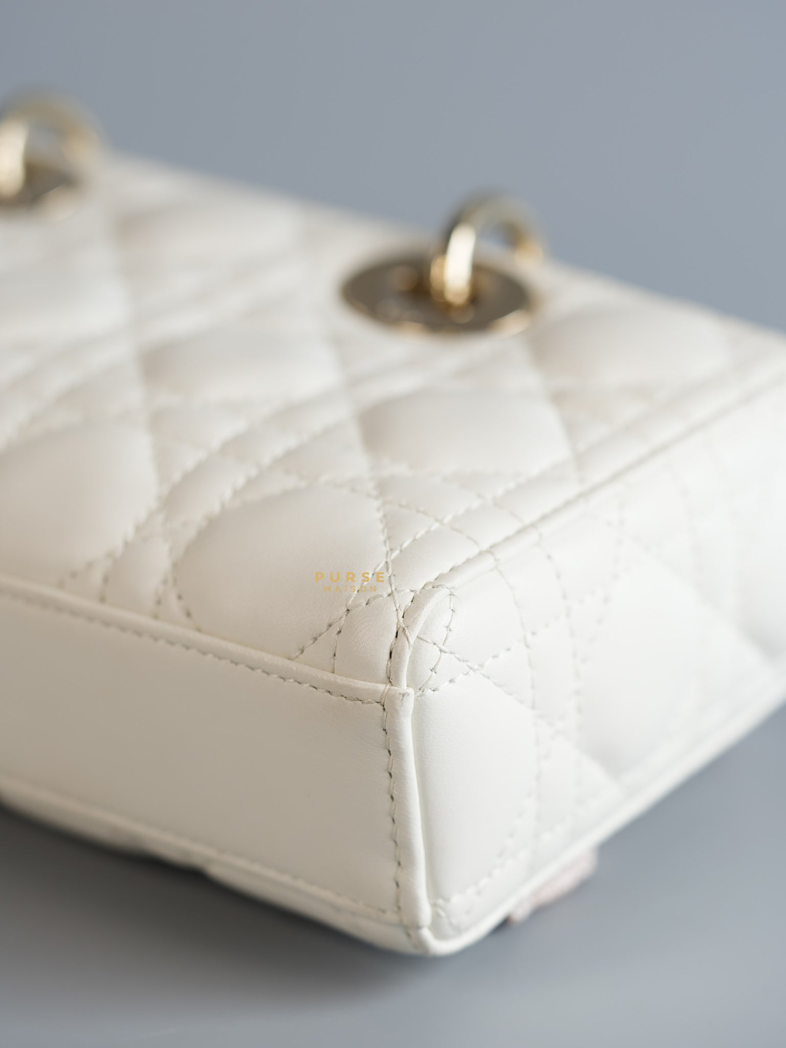 Lady D-Joy Small in Latte Dior Lambskin Leather | Purse Maison Luxury Bags Shop