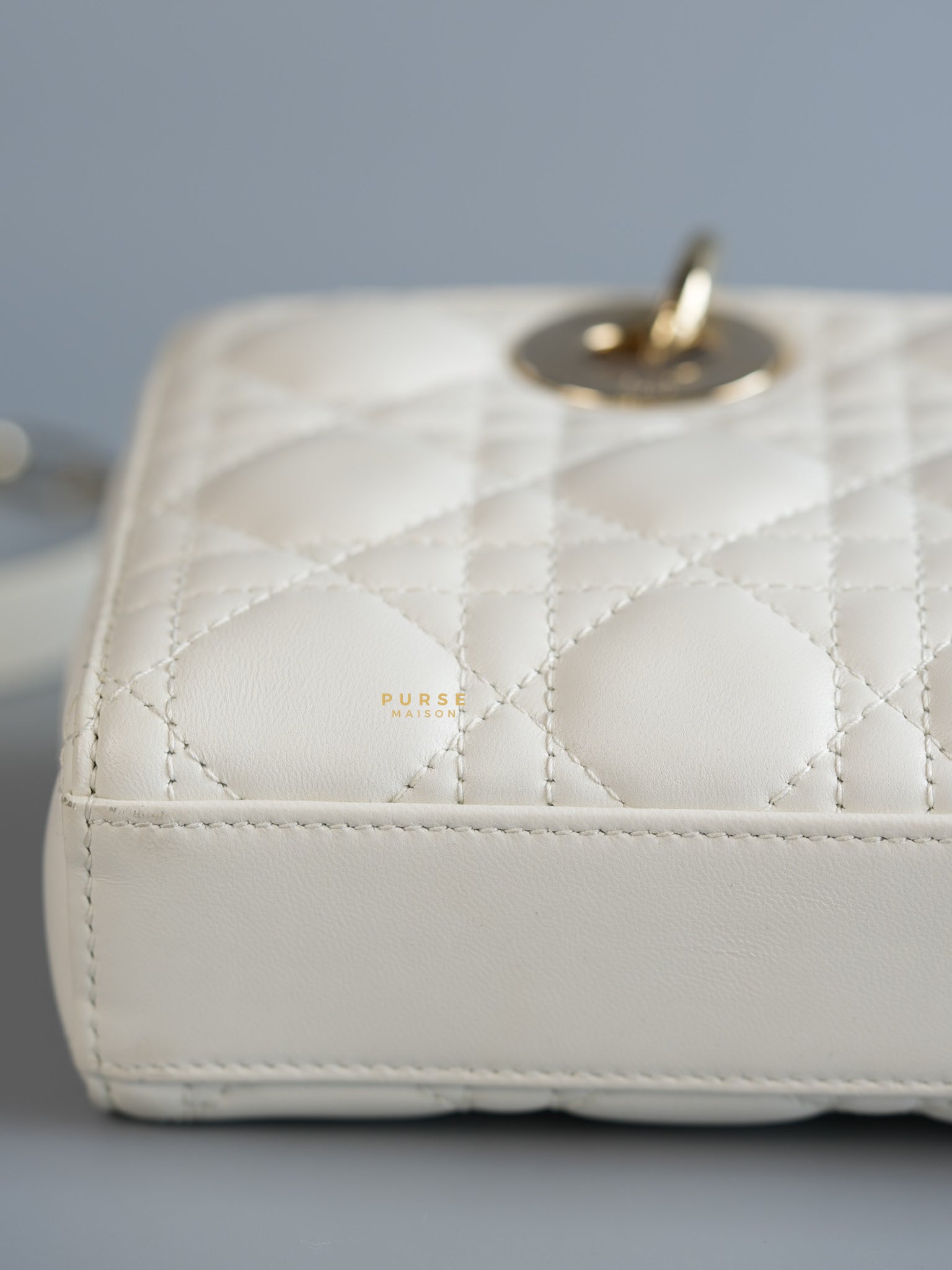 Lady D-Joy Small in Latte Dior Lambskin Leather | Purse Maison Luxury Bags Shop