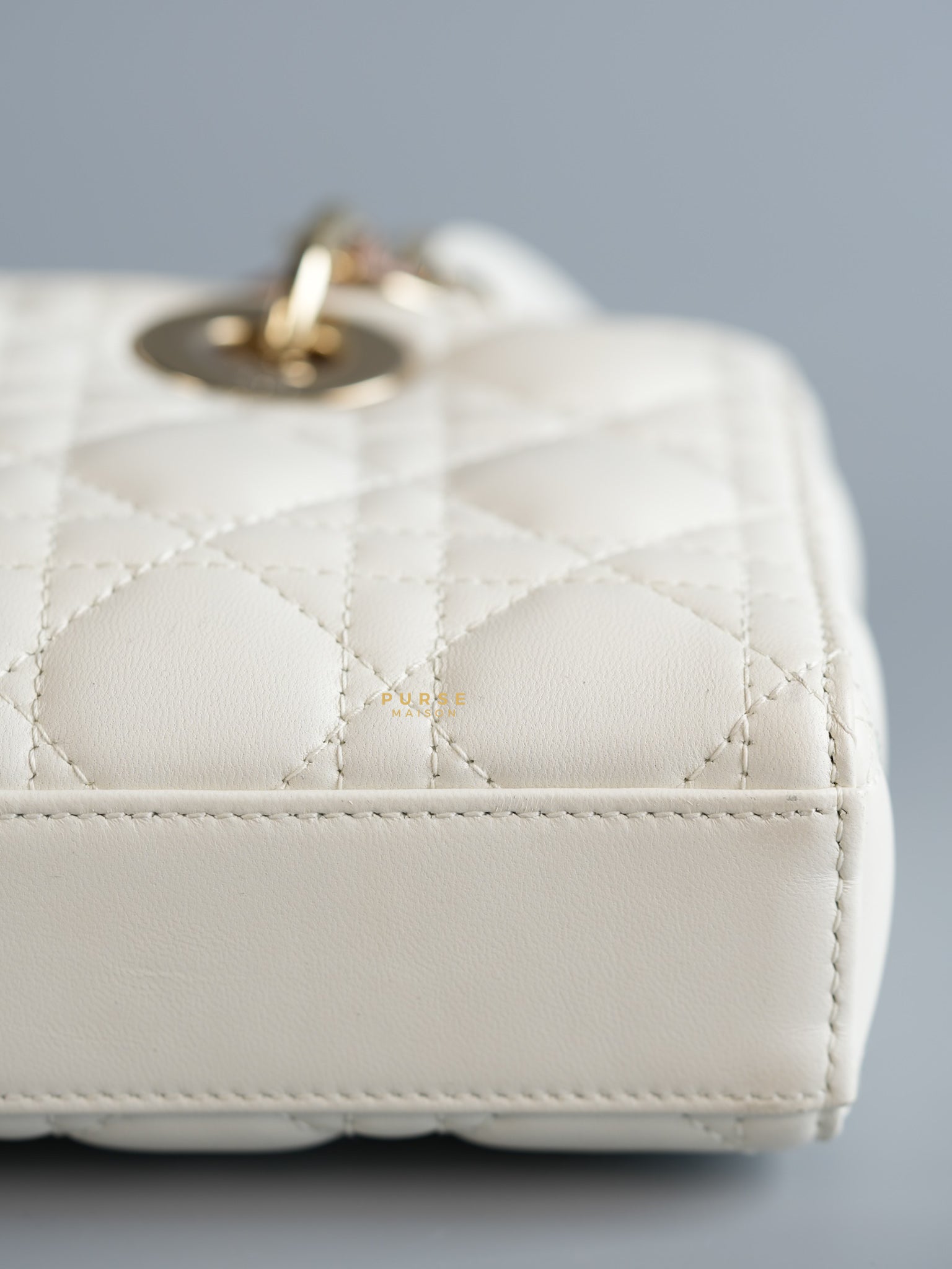 Lady D-Joy Small in Latte Dior Lambskin Leather | Purse Maison Luxury Bags Shop