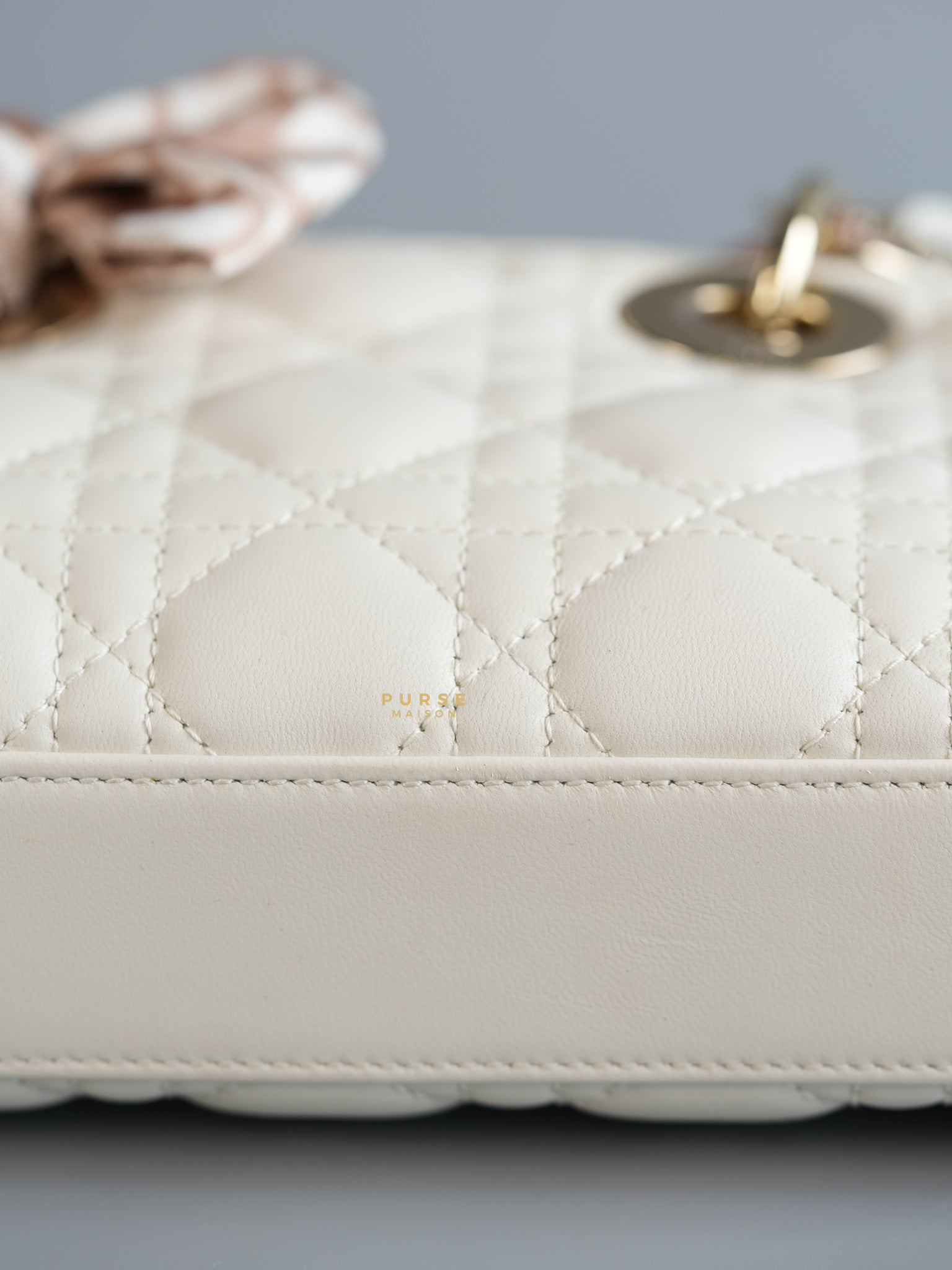 Lady D-Joy Small in Latte Dior Lambskin Leather | Purse Maison Luxury Bags Shop