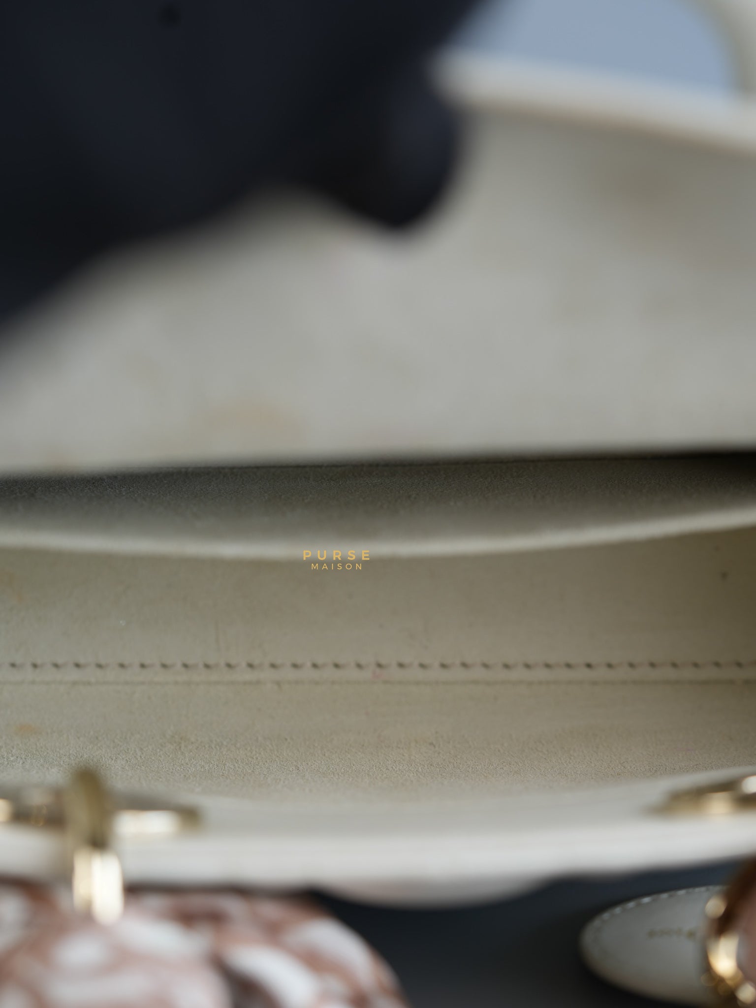 Lady D-Joy Small in Latte Dior Lambskin Leather | Purse Maison Luxury Bags Shop