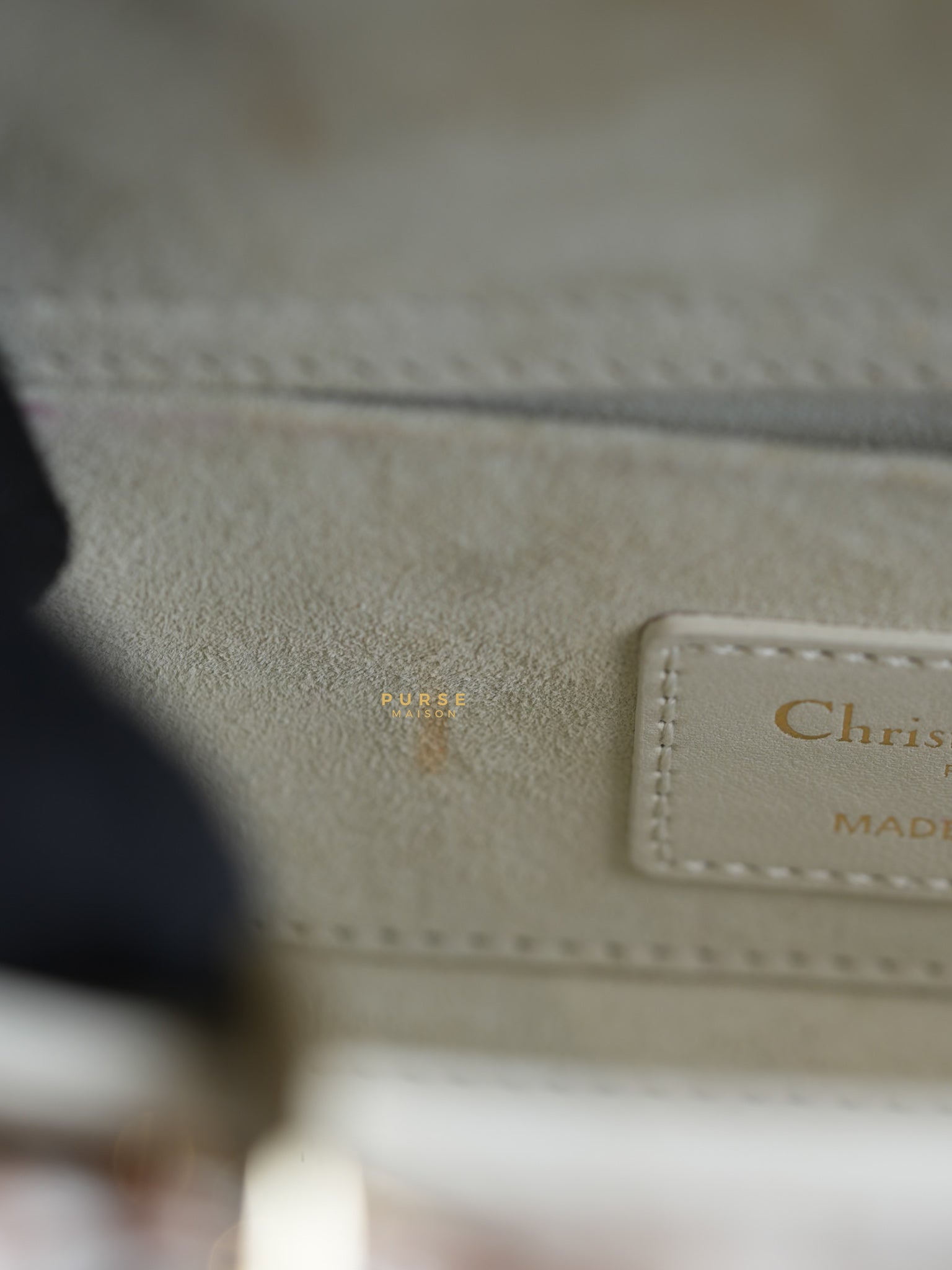 Lady D-Joy Small in Latte Dior Lambskin Leather | Purse Maison Luxury Bags Shop