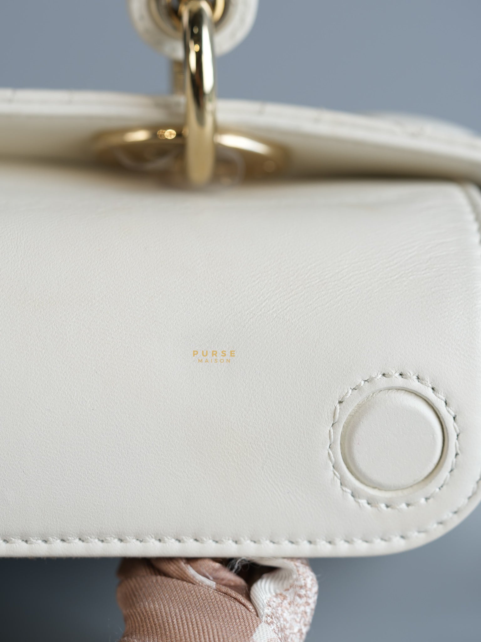 Lady D-Joy Small in Latte Dior Lambskin Leather | Purse Maison Luxury Bags Shop