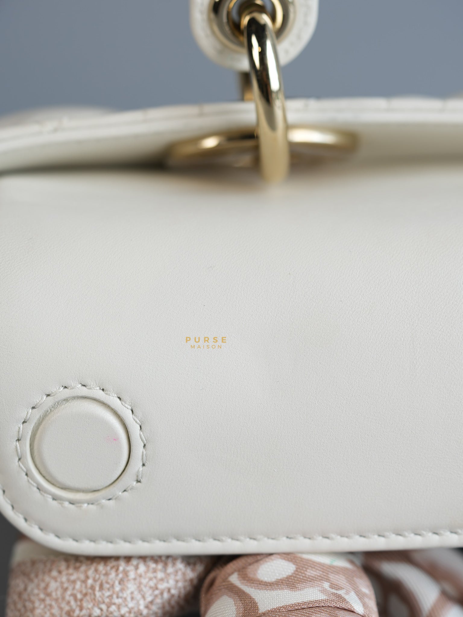 Lady D-Joy Small in Latte Dior Lambskin Leather | Purse Maison Luxury Bags Shop