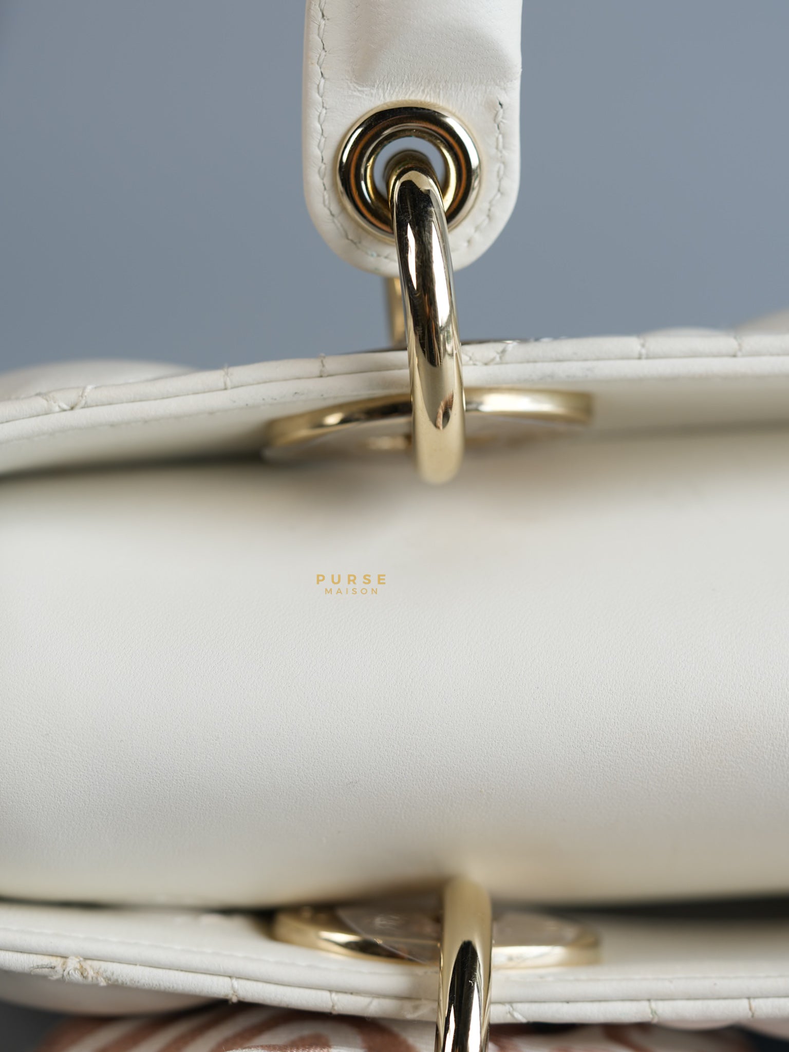 Lady D-Joy Small in Latte Dior Lambskin Leather | Purse Maison Luxury Bags Shop