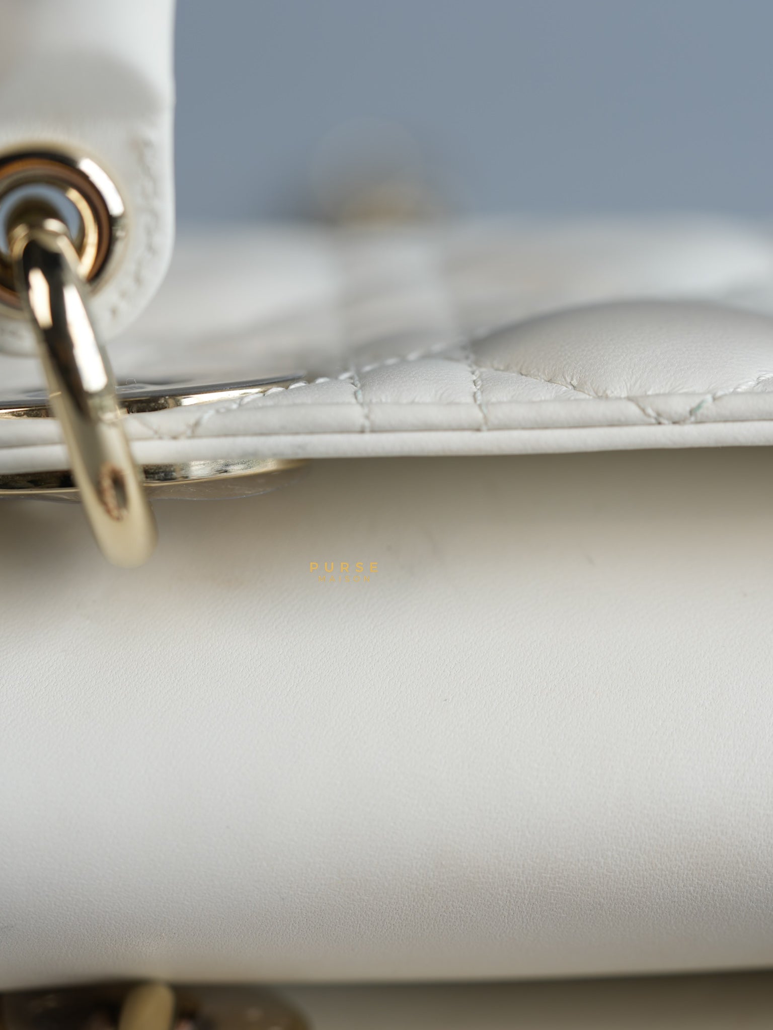 Lady D-Joy Small in Latte Dior Lambskin Leather | Purse Maison Luxury Bags Shop