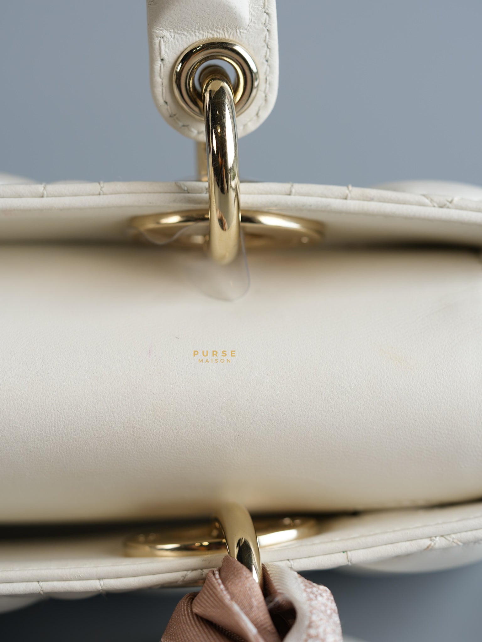 Lady D-Joy Small in Latte Dior Lambskin Leather | Purse Maison Luxury Bags Shop