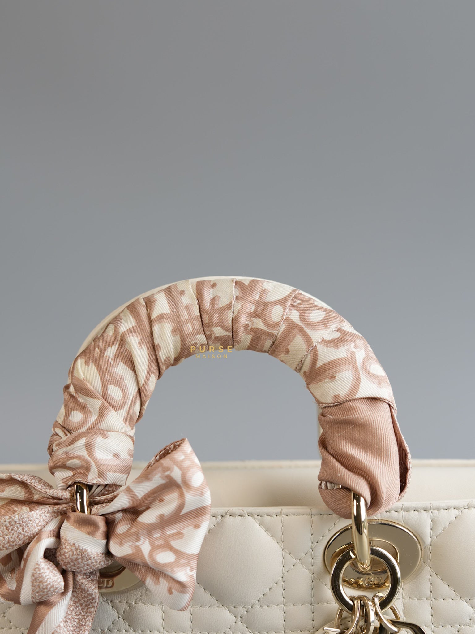 Lady D-Joy Small in Latte Dior Lambskin Leather | Purse Maison Luxury Bags Shop