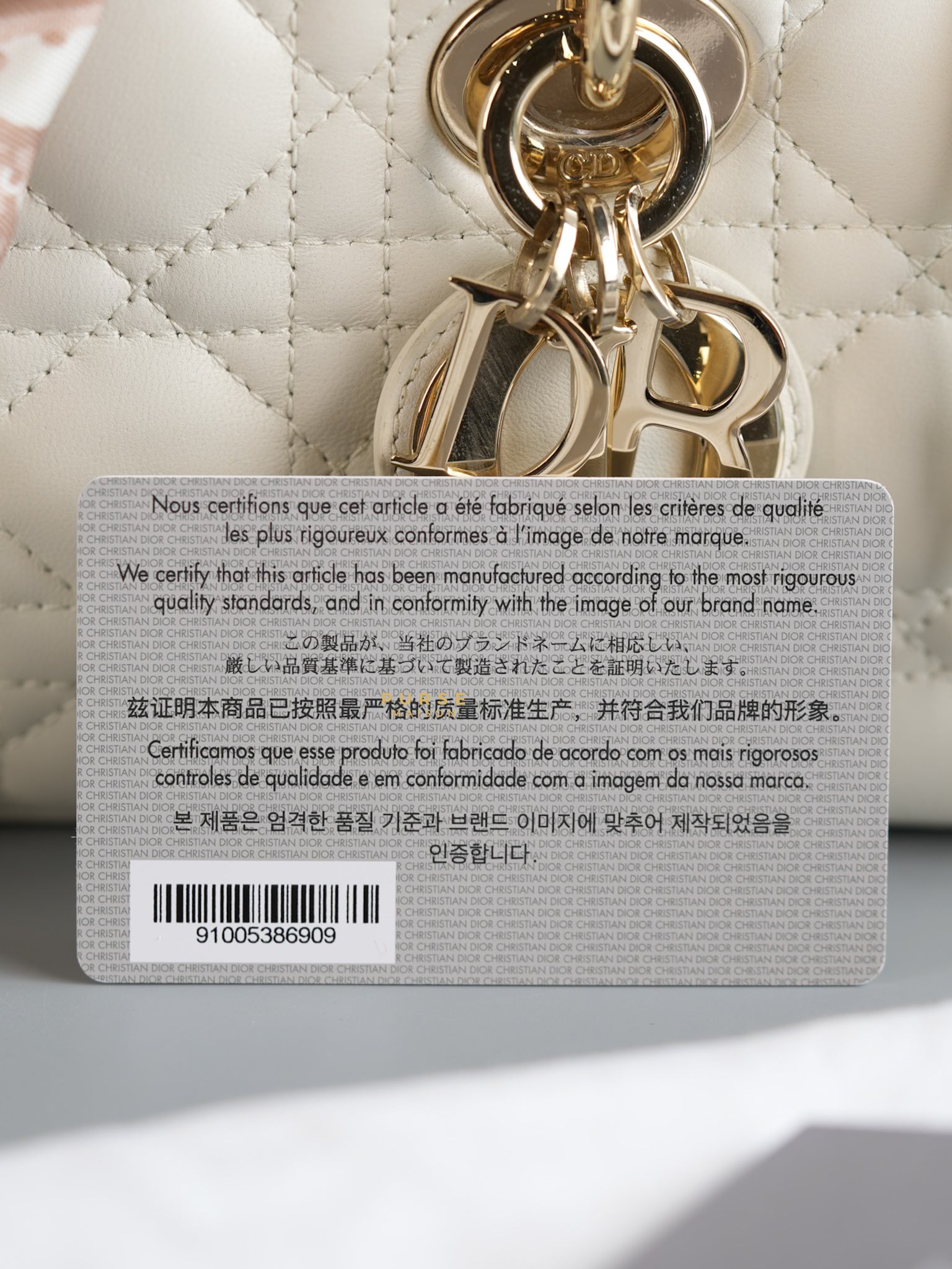 Lady D-Joy Small in Latte Dior Lambskin Leather | Purse Maison Luxury Bags Shop