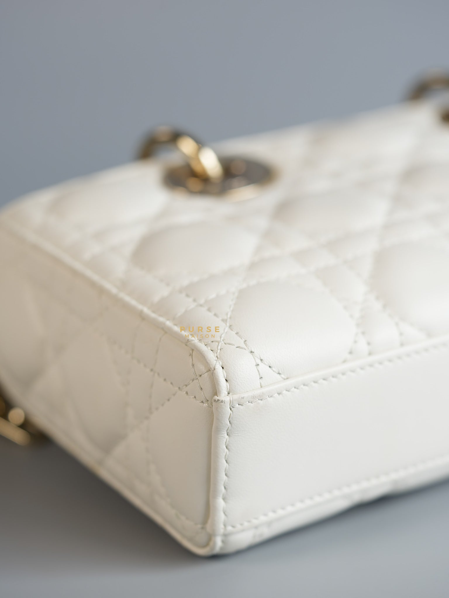 Lady D-Joy Small in Latte Dior Lambskin Leather | Purse Maison Luxury Bags Shop