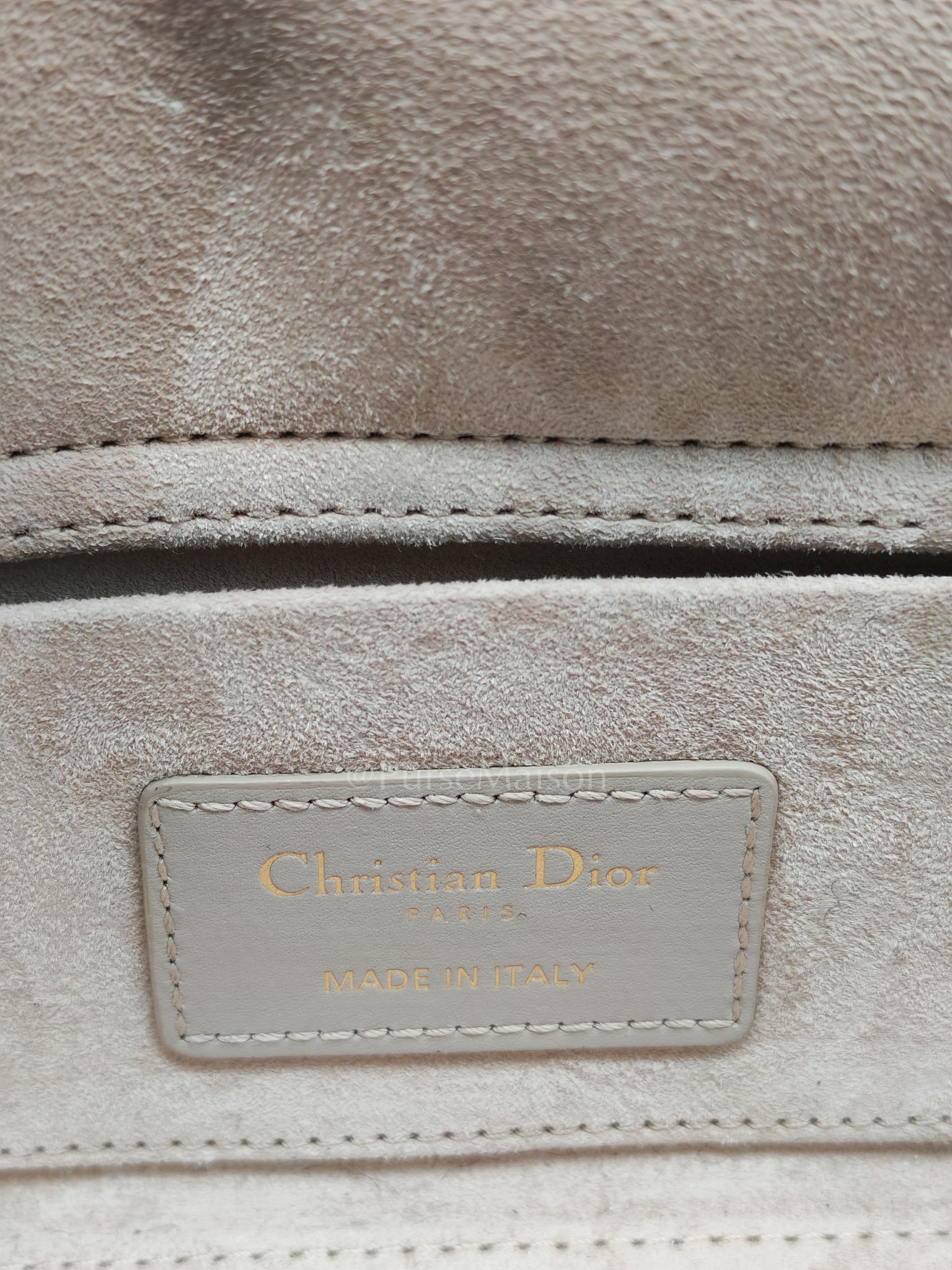 Lady D-Joy Small in Powder Beige Lambskin Leather Shoulder Bag | Purse Maison Luxury Bags Shop