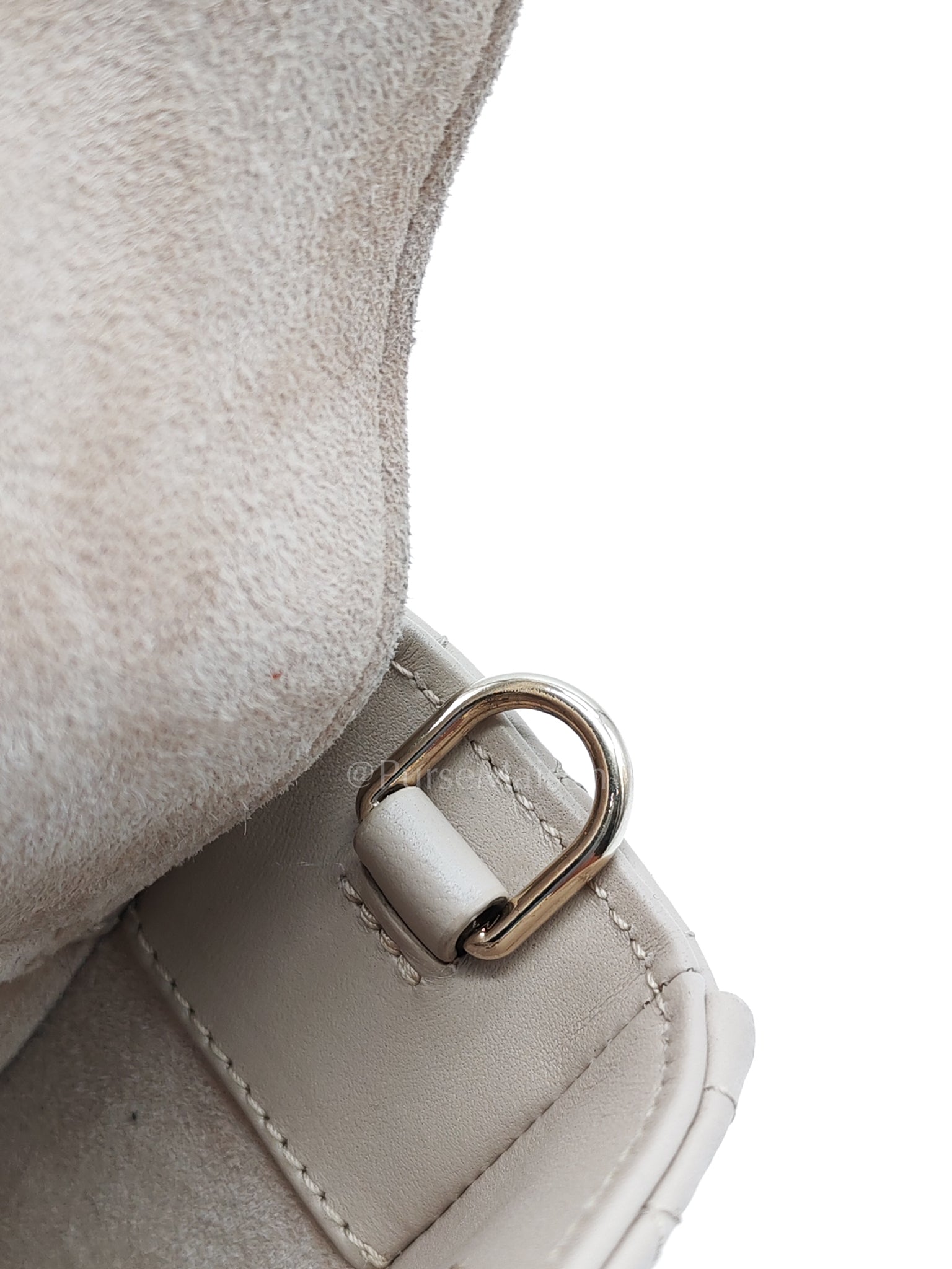 Lady D-Joy Small in Powder Beige Lambskin Leather Shoulder Bag | Purse Maison Luxury Bags Shop