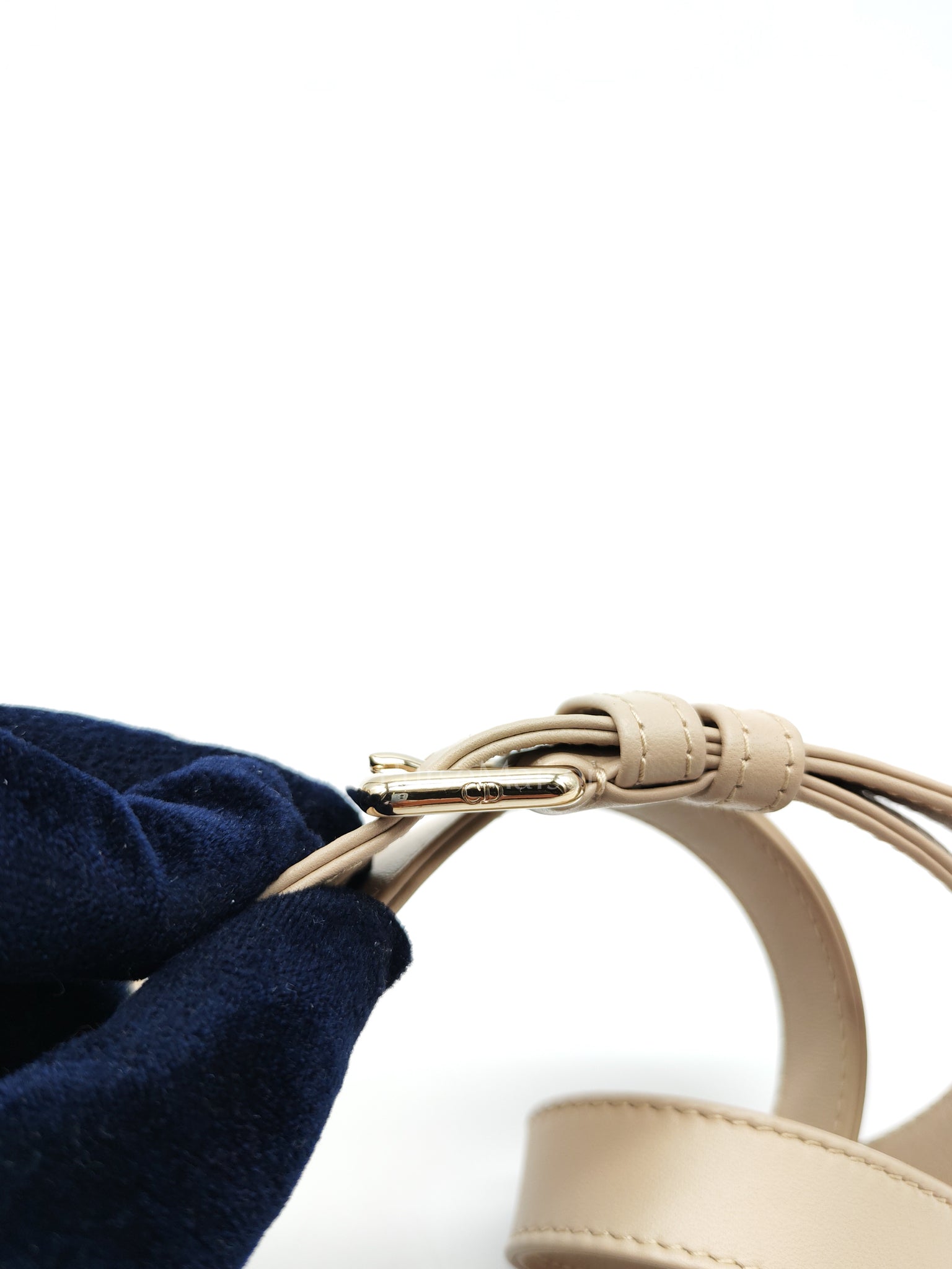 Lady D-Joy Small in Powder Beige Lambskin Leather Shoulder Bag | Purse Maison Luxury Bags Shop