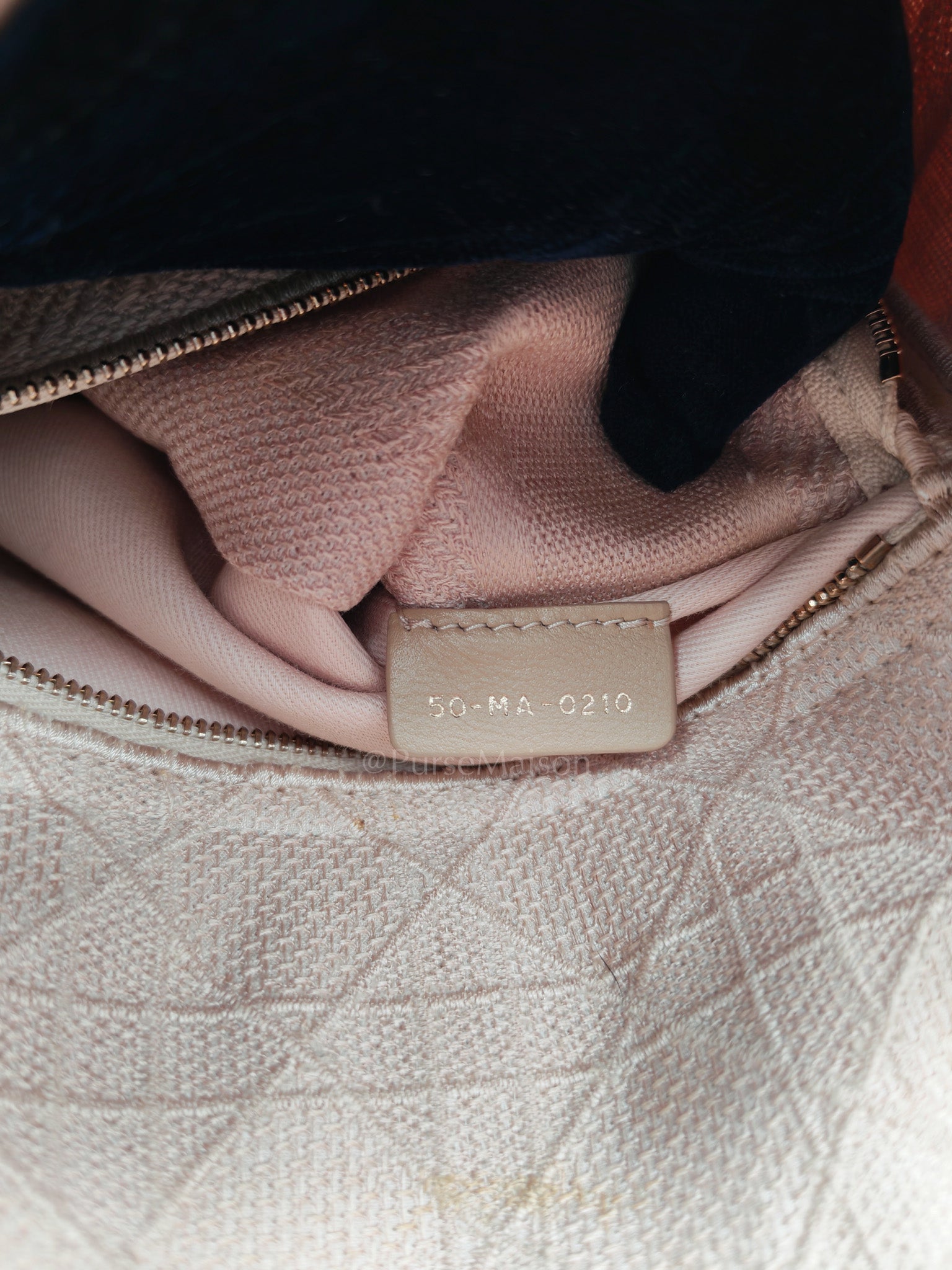 Lady D-Lite Medium in Blush Rose Canvas and Rose Gold Hardware Shoulder Bag | Purse Maison Luxury Bags Shop